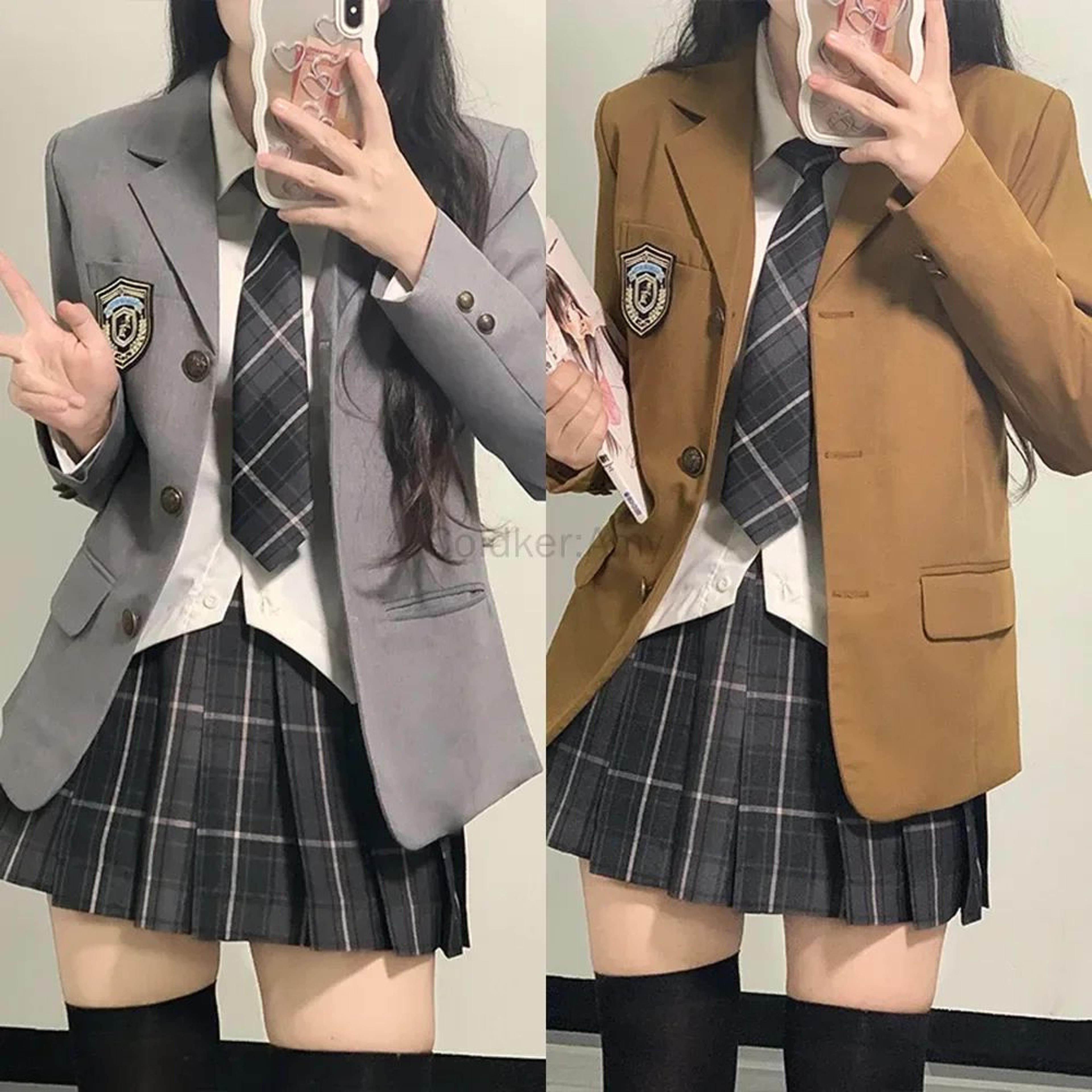 japanese sailor school uniform blazer set – anime jk pleated skirt cosplay outfit for women