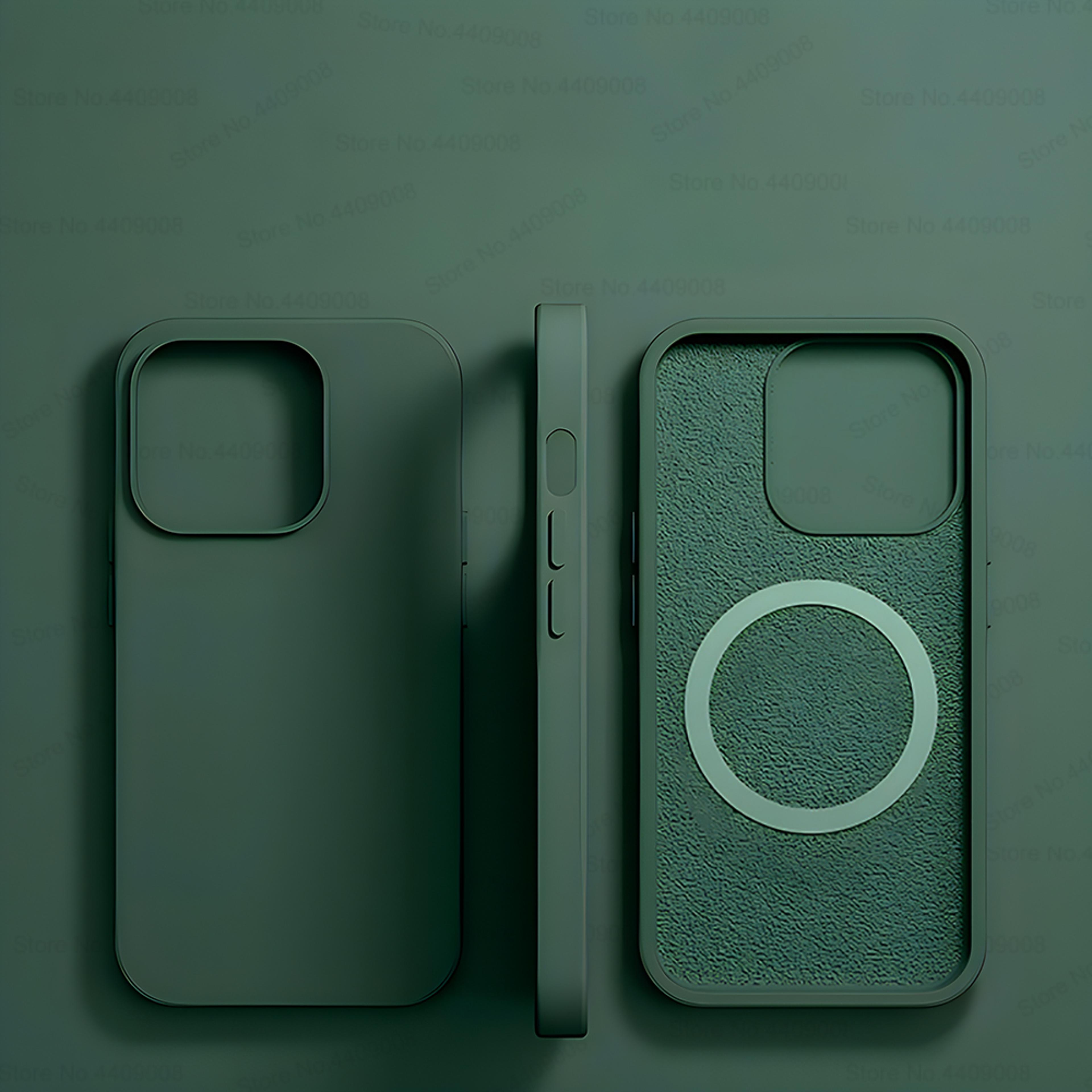 magsafe silicone magnetic case for iphone | shockproof protection & wireless charging for iphone 16/15/14/13/12/11 pro