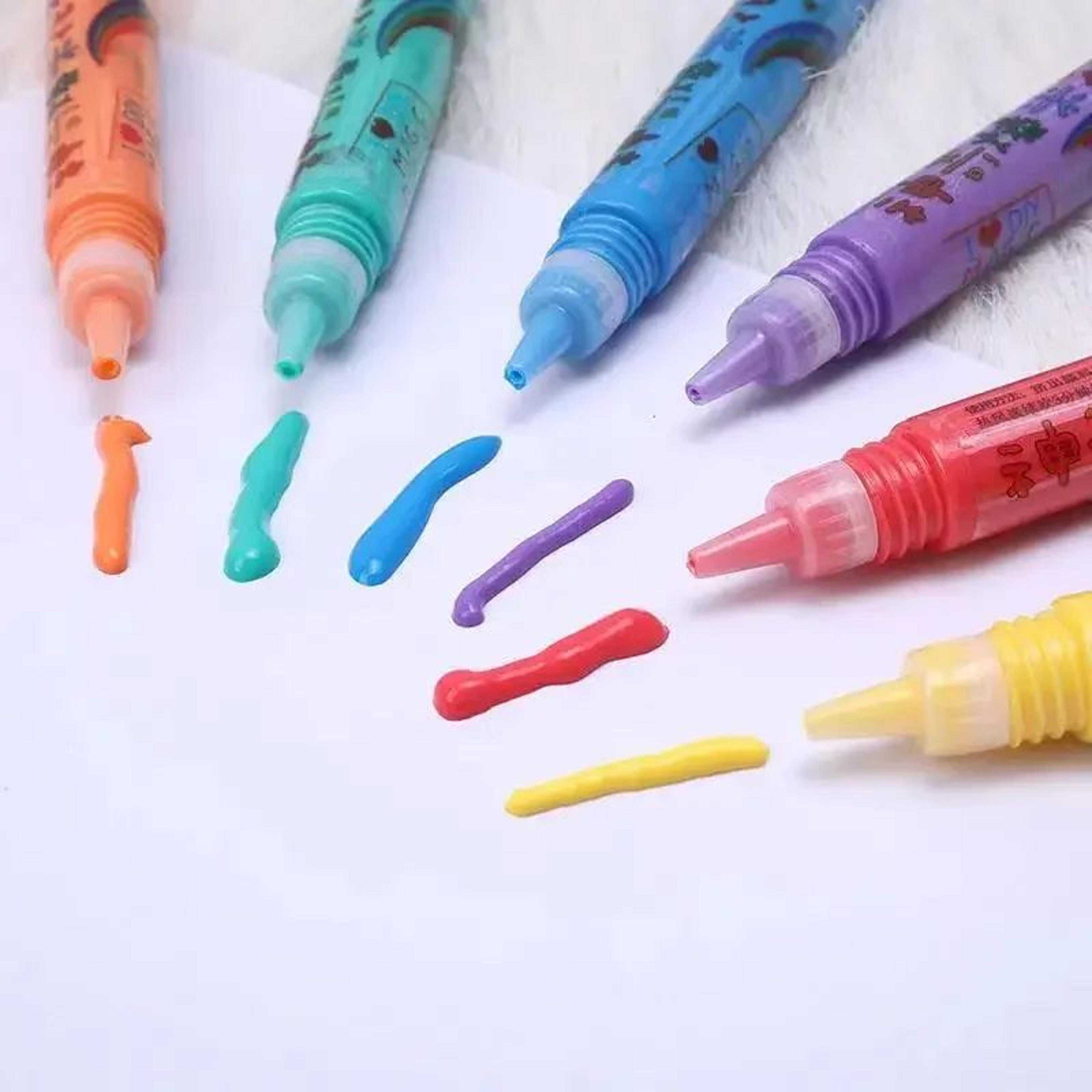 3d popcorn foam marker pen – kids magic puffy bubble drawing pen for crafts & art