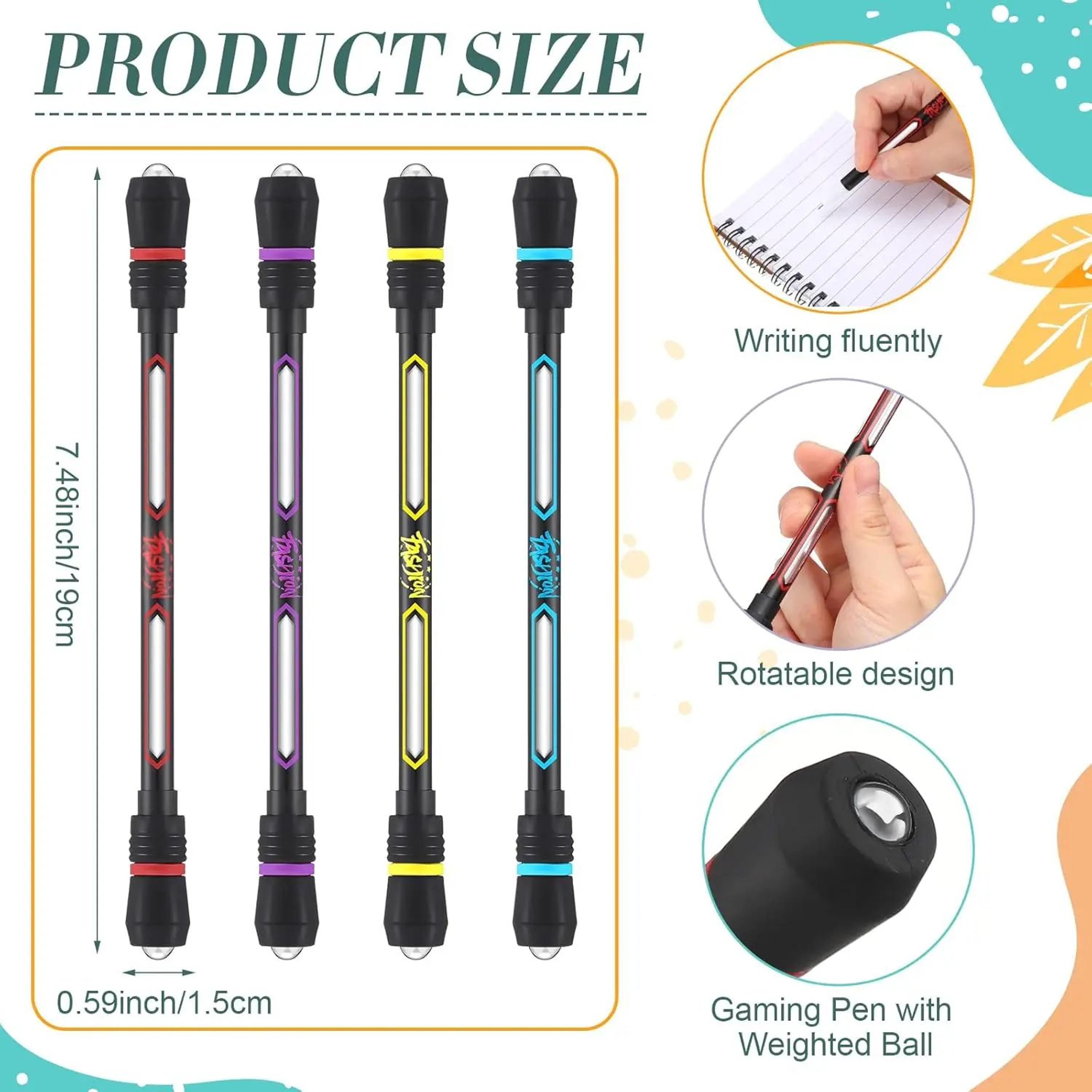spinrelax fidget spinner pen – anti-stress spinning ballpoint pen for kids & adults