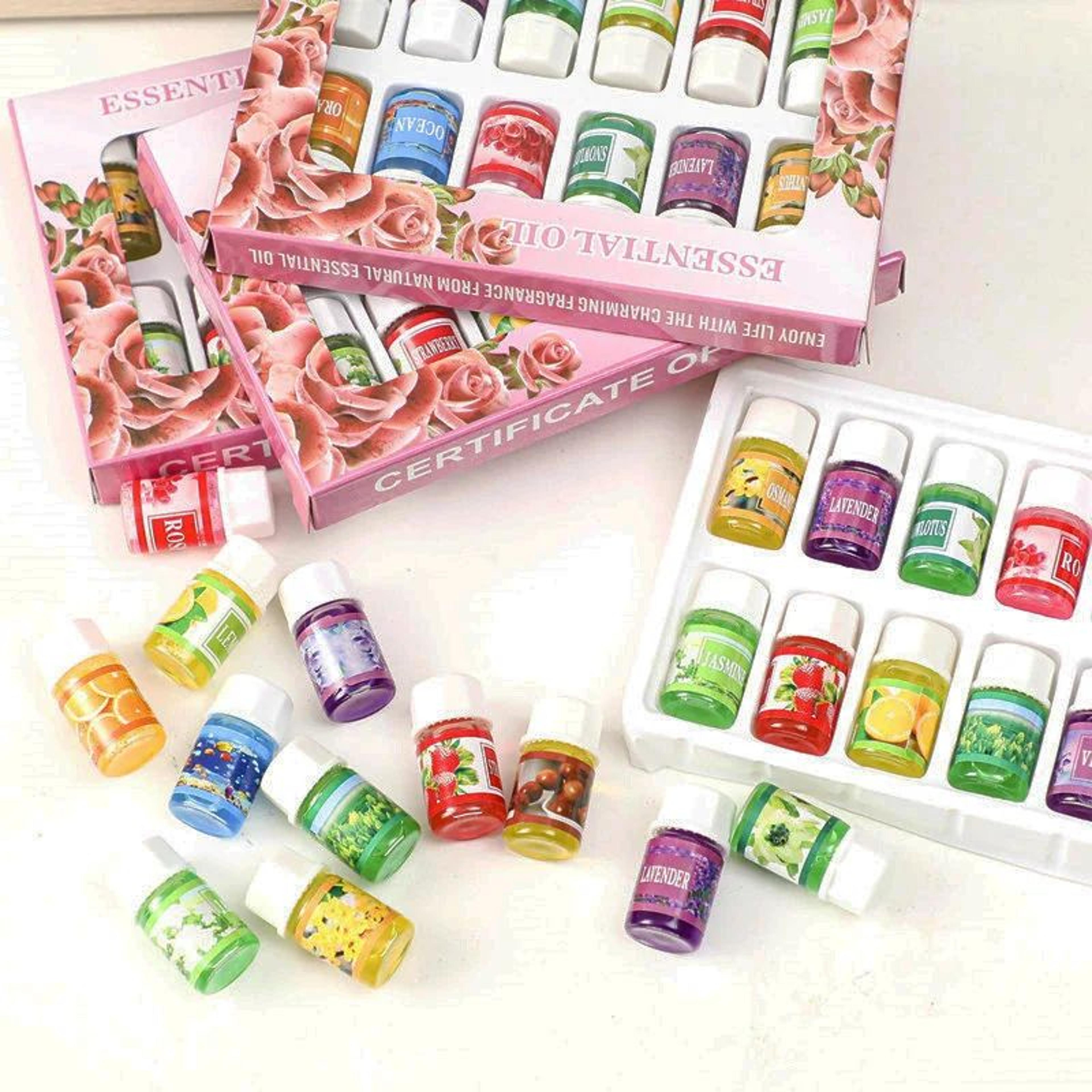 natural essential oil set – 3ml aromatherapy fragrance oils for diffuser, humidifier & home
