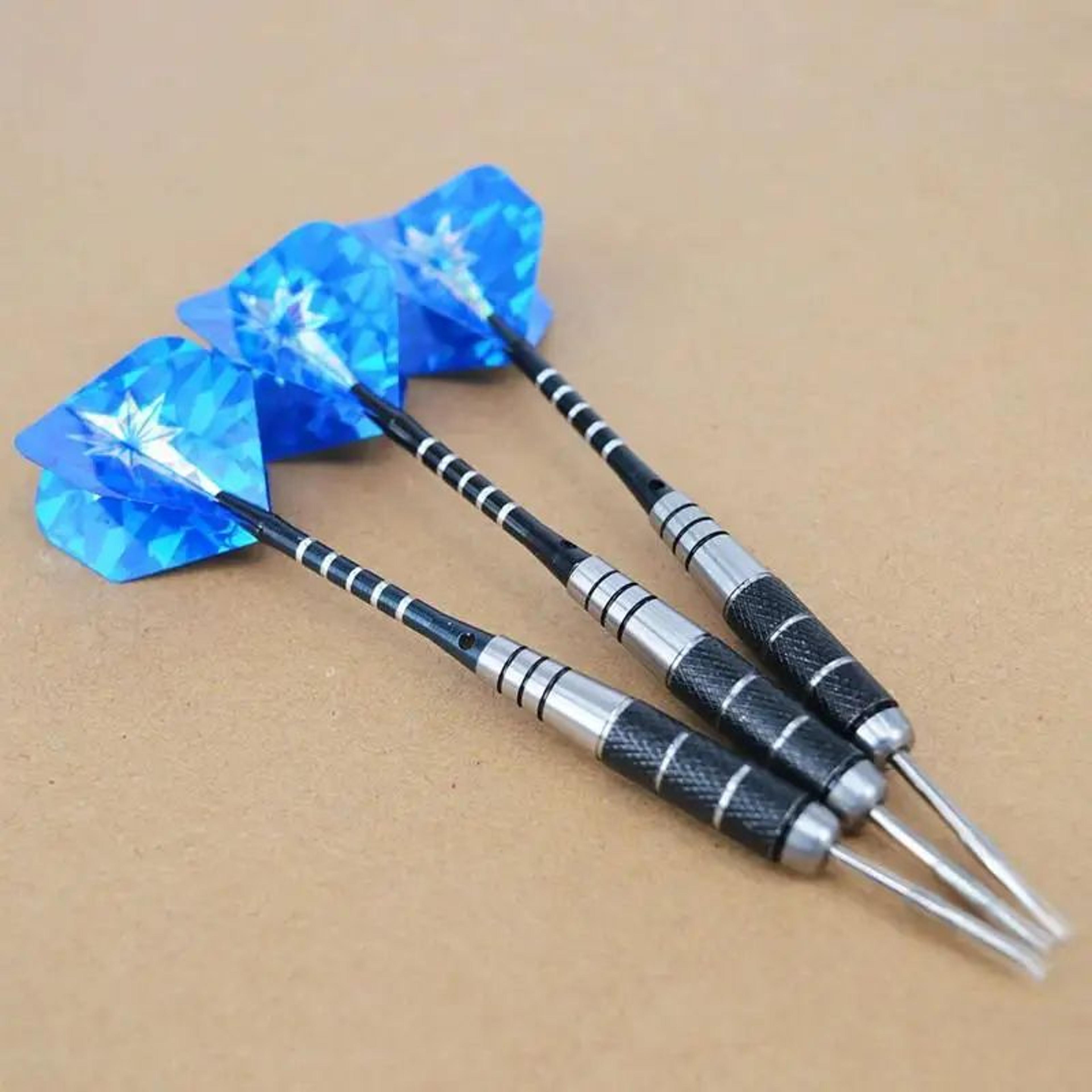 professional tungsten steel tip dart set – competition darts with steel shafts & flights