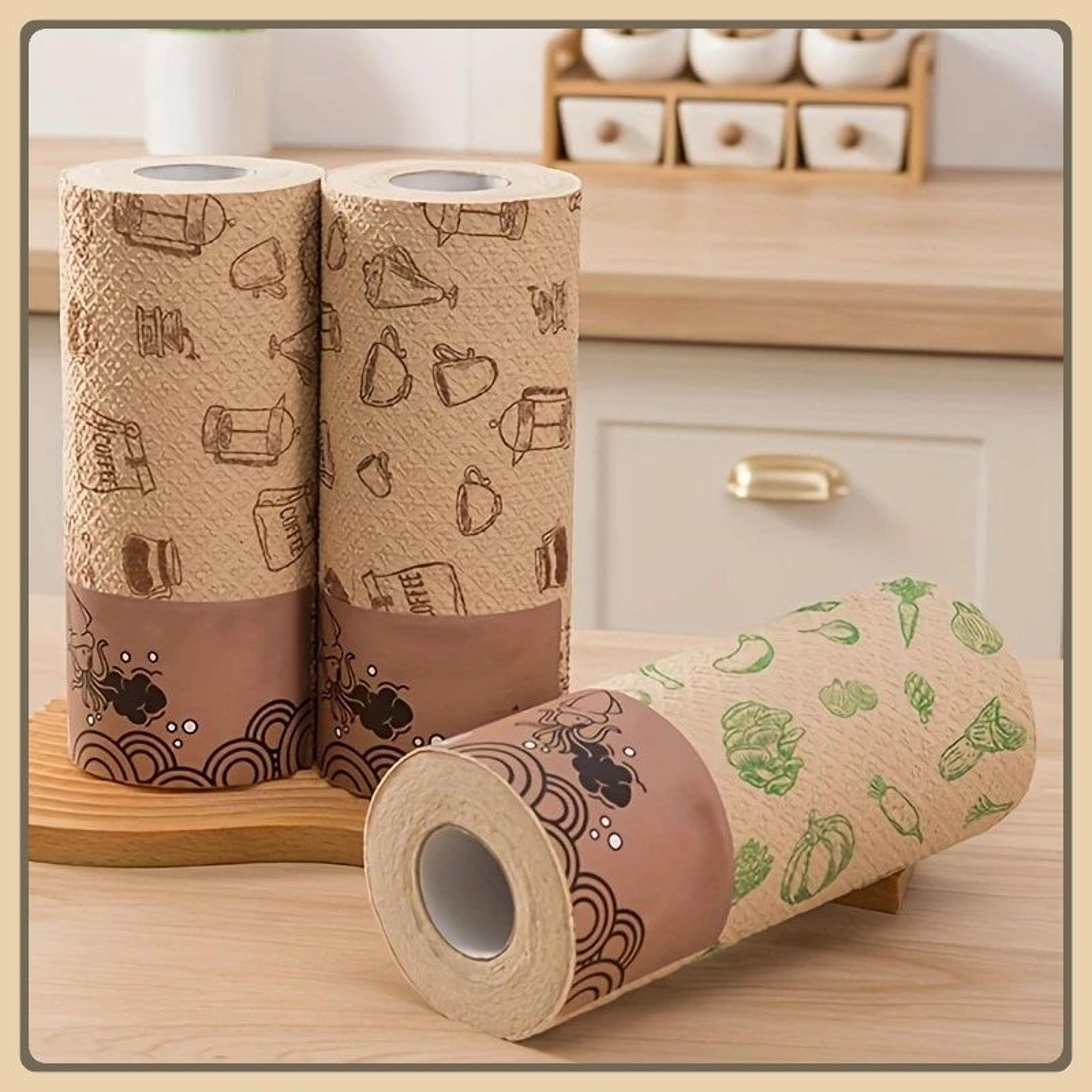 reusable heavy-duty cleaning cloth roll – thick lint-free washable quick-dry multi-purpose towels