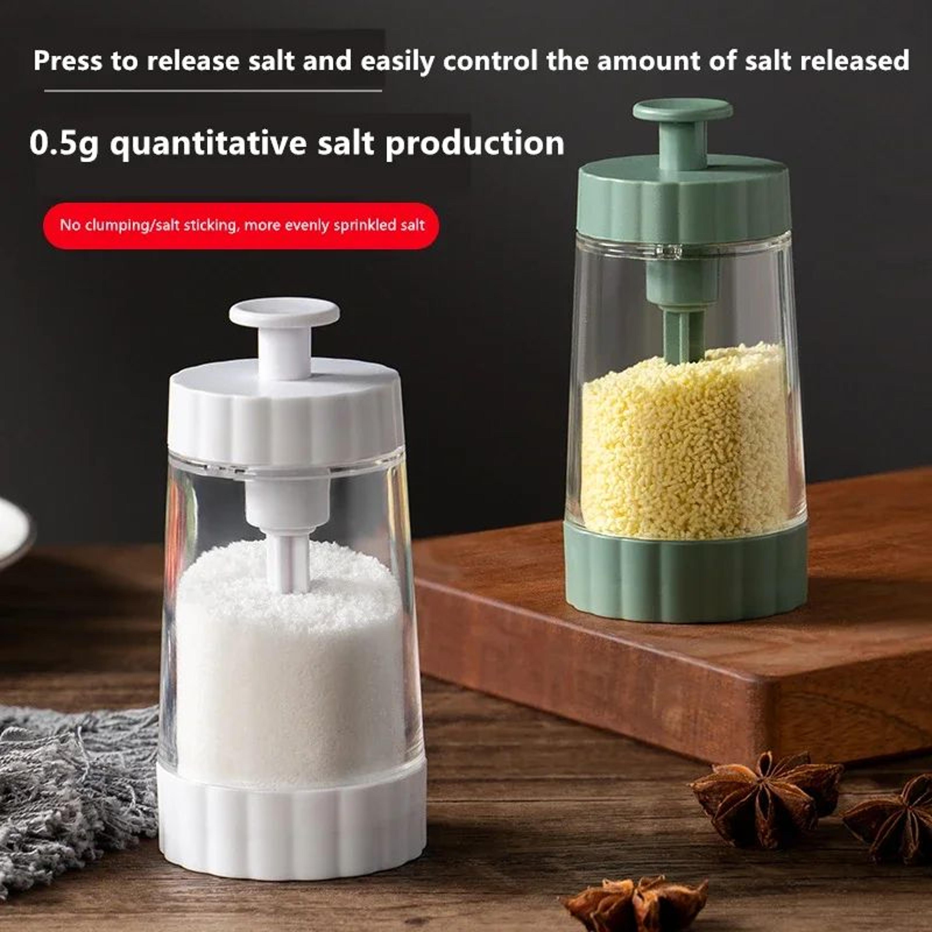 quantitative spice jar dispenser – transparent salt & pepper seasoning bottle with 0.5g control