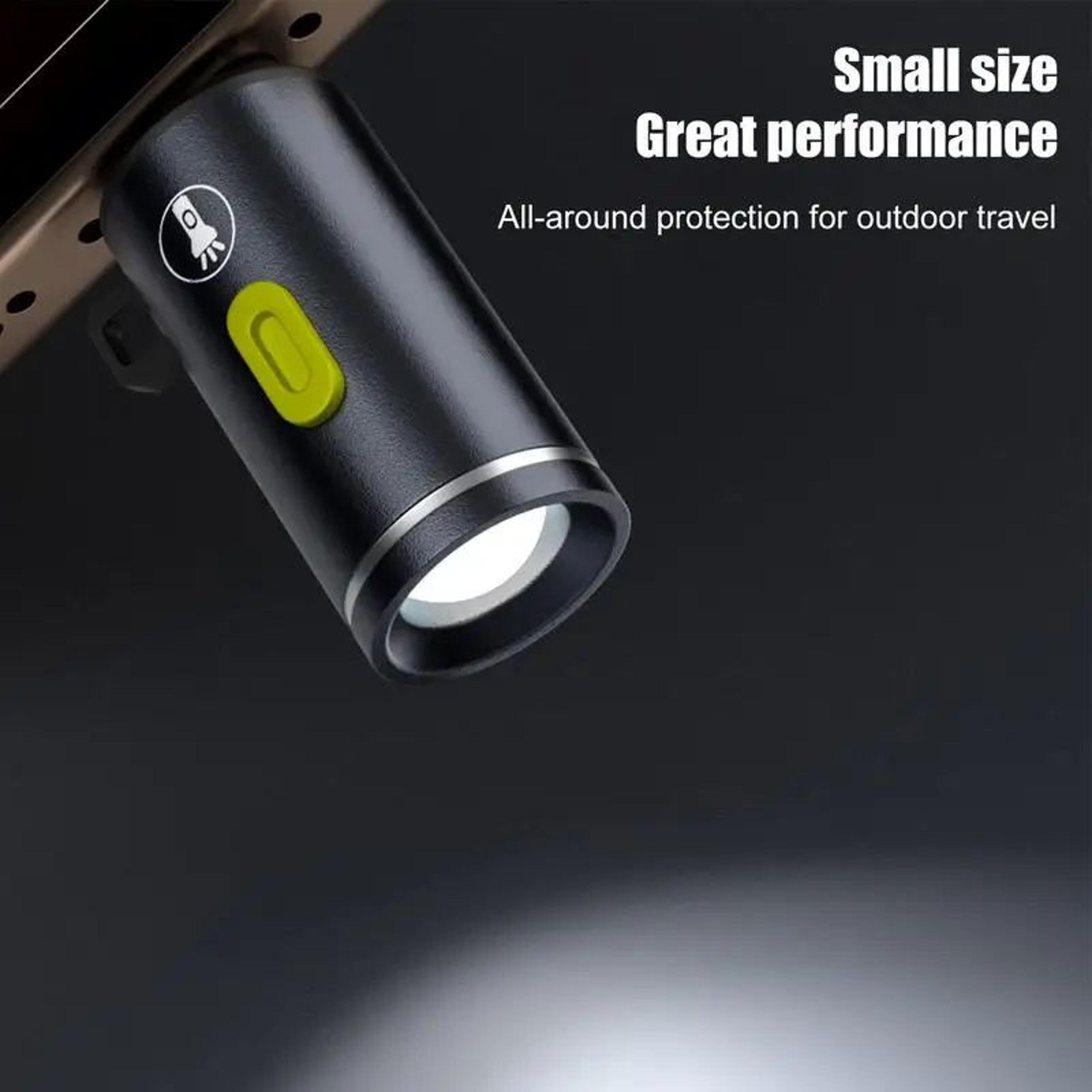 mini type-c rechargeable led camping flashlight – ultra bright waterproof pocket torch for outdoor adventures