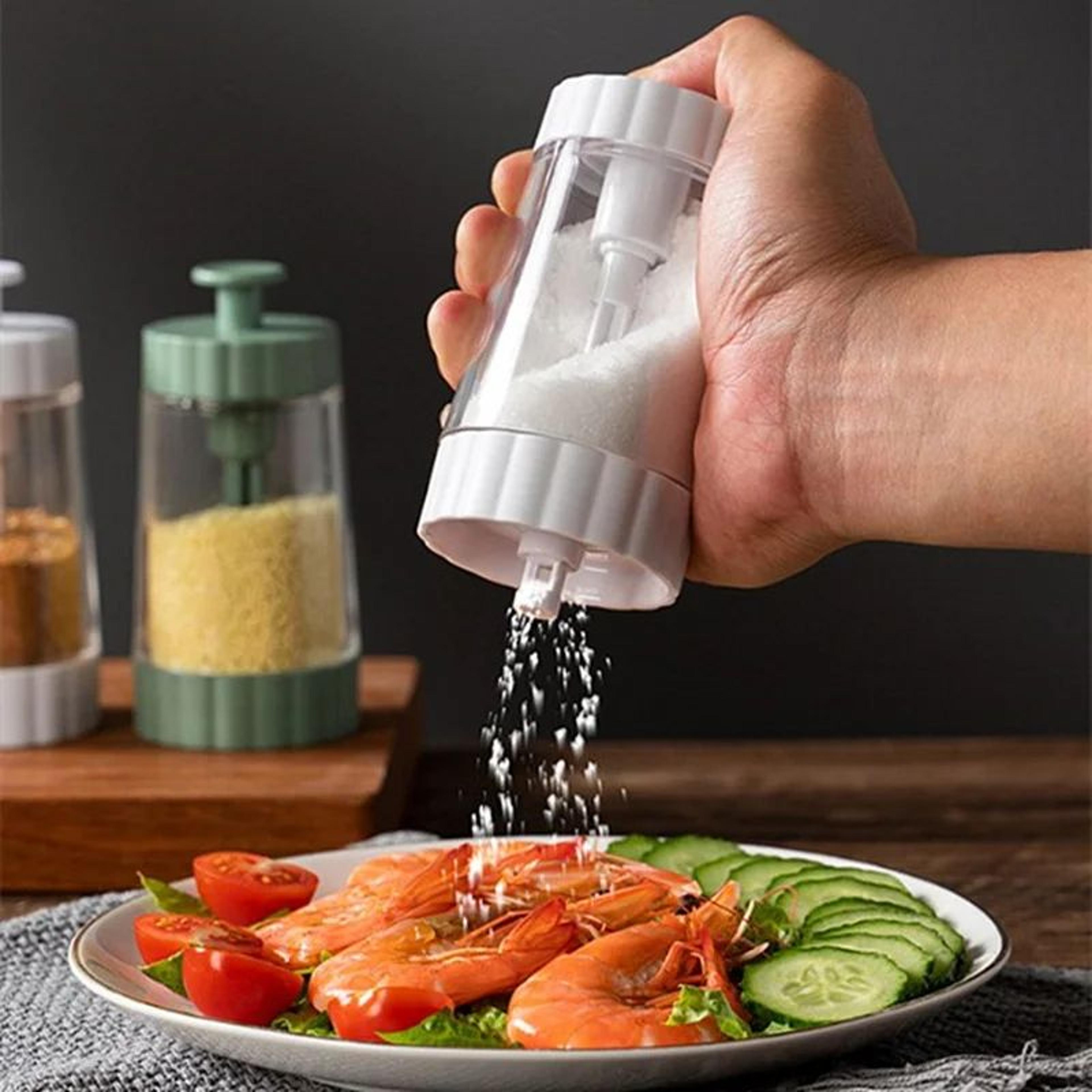 precisepour salt & spice dispenser bottle 0.5g control seasoning jar kitchen organizer