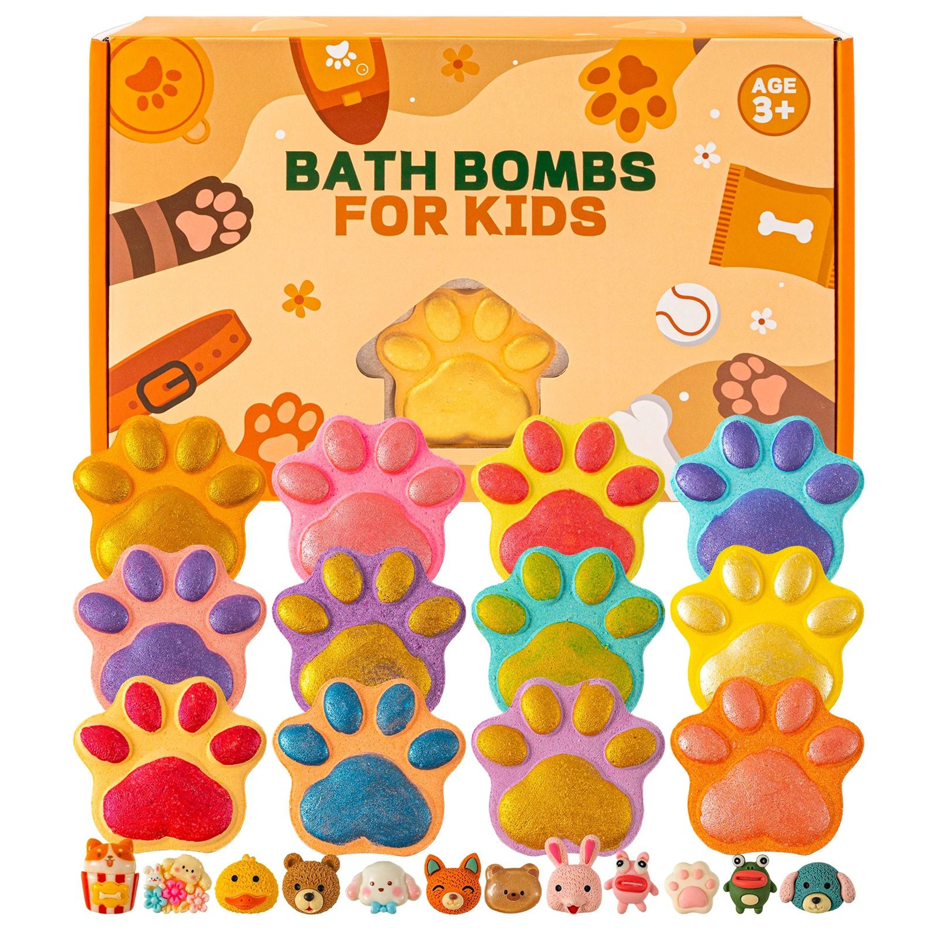 12pcs paw patrol bath bombs for kids with surprise toys – bubble bath gift set