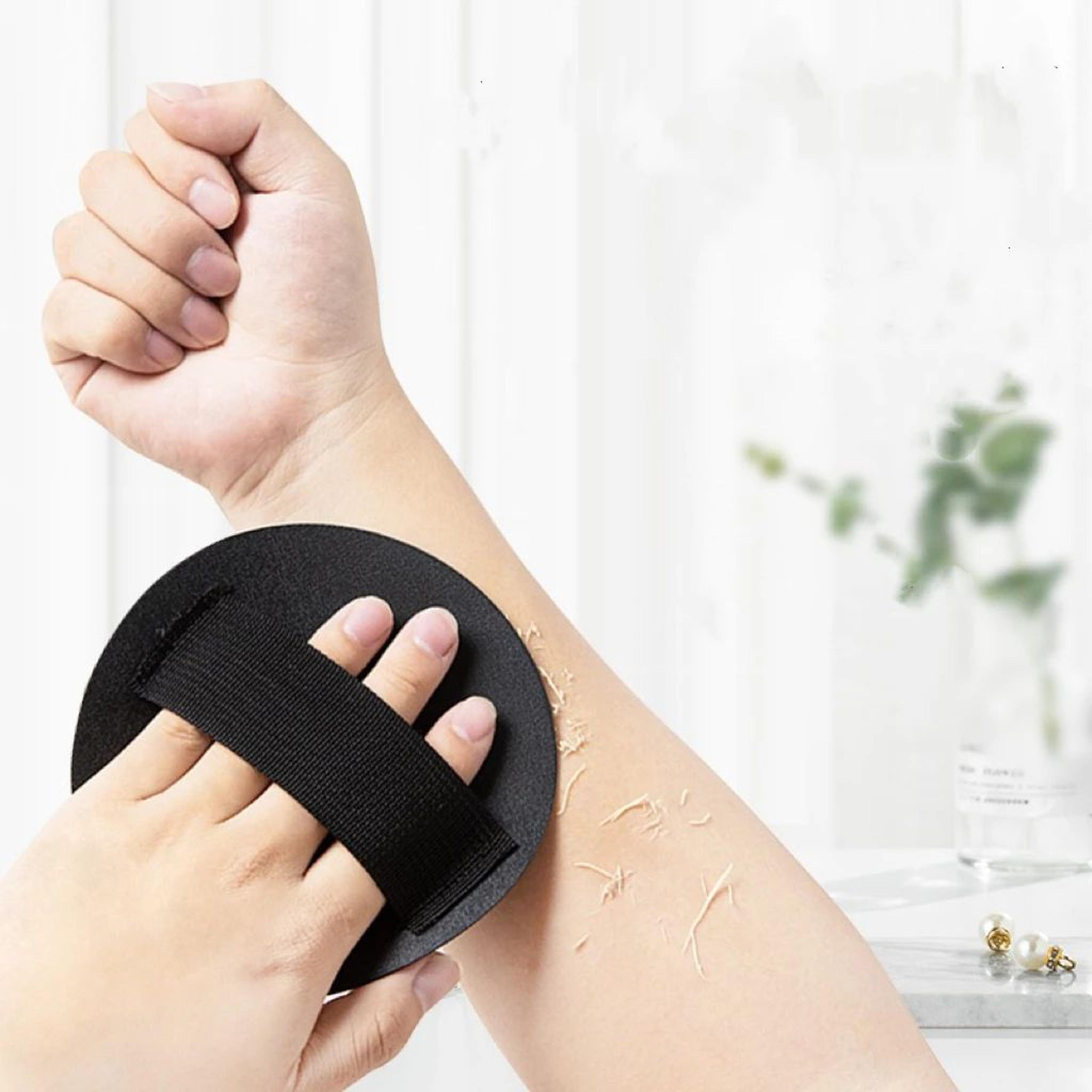 black silicone exfoliating body scrubber – painless deep cleansing bath brush for smooth skin