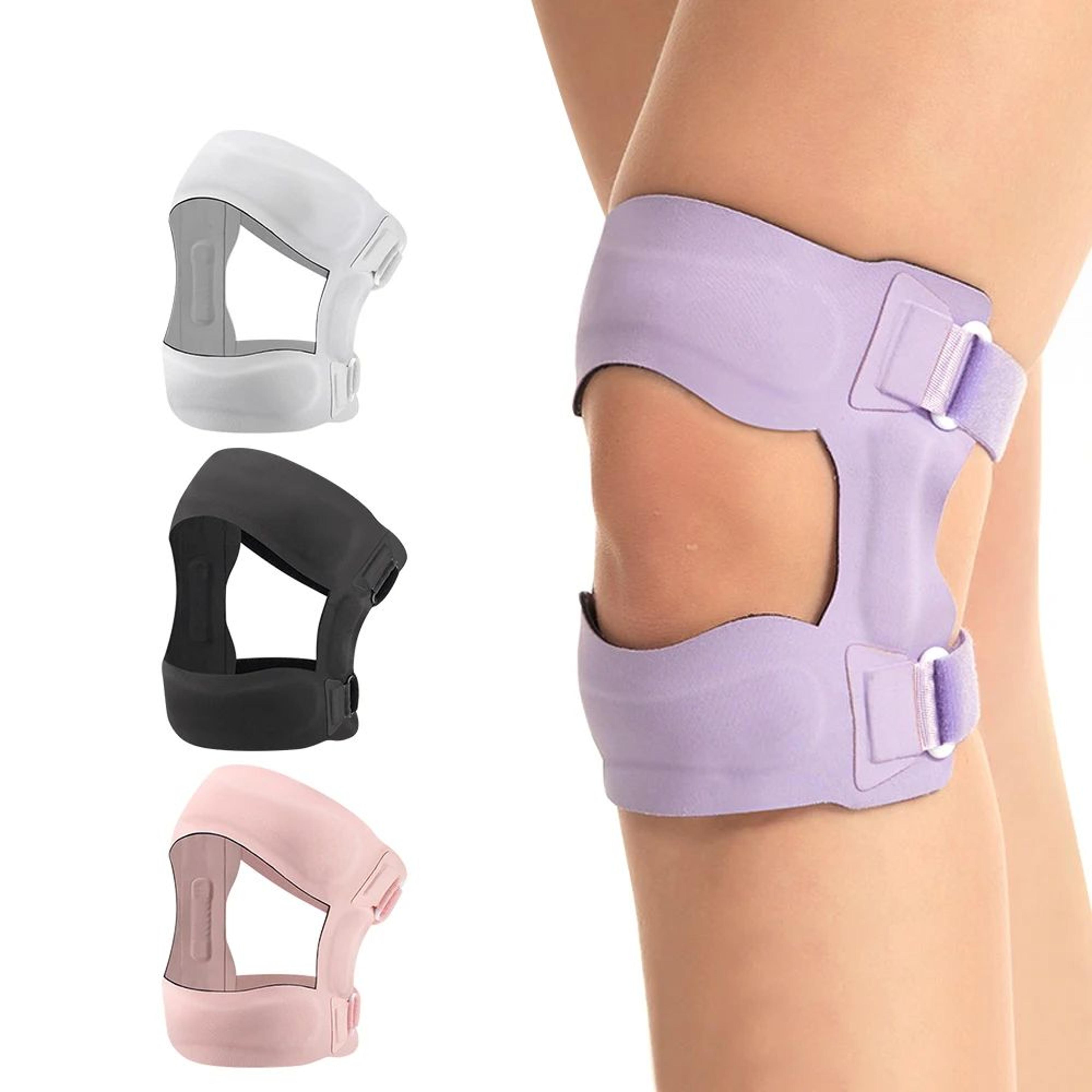 patella knee support strap with side stabilizers & gel pads – adjustable knee brace for pain relief & sports protection