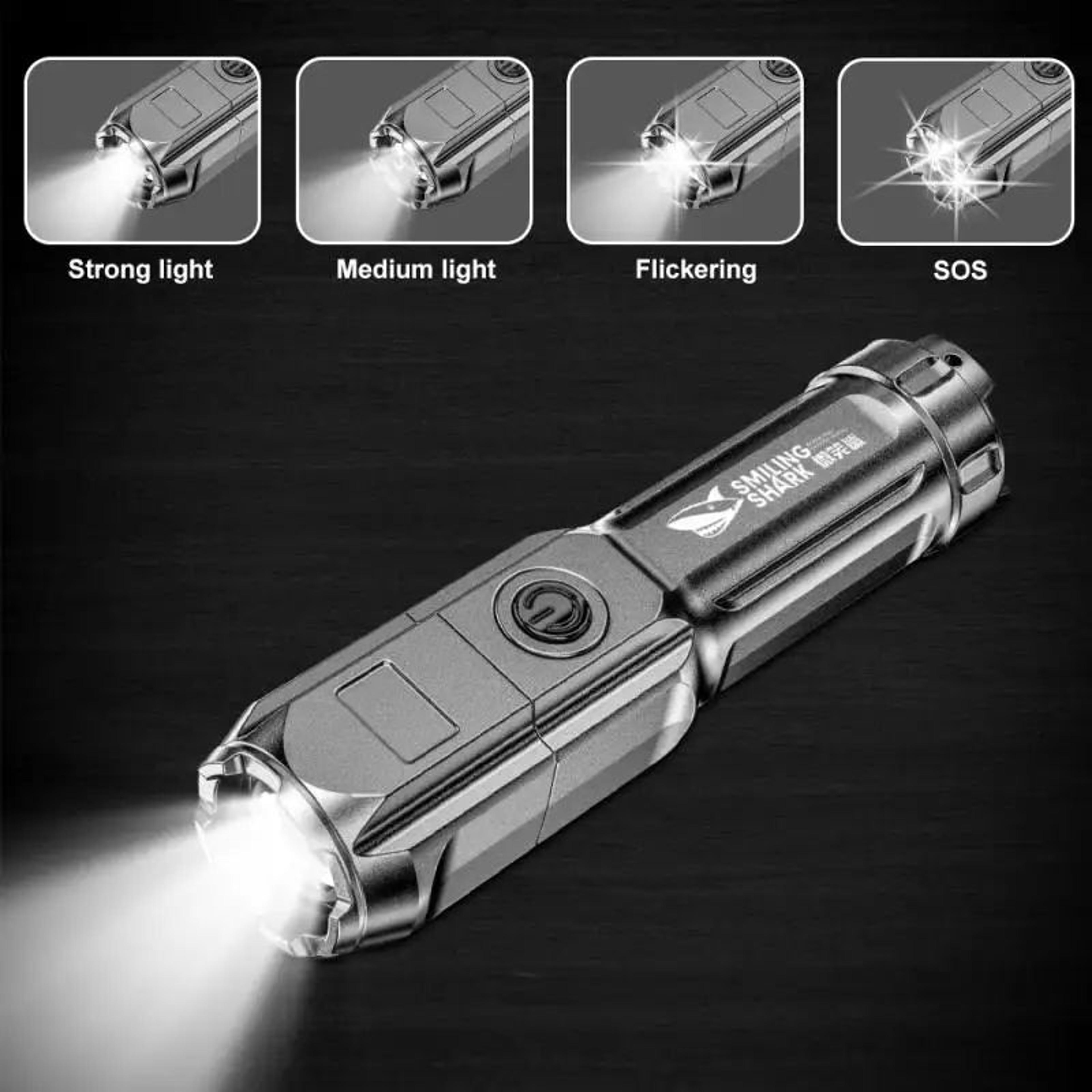 rechargeable led tactical flashlight – usb waterproof zoom torch with high lumen output