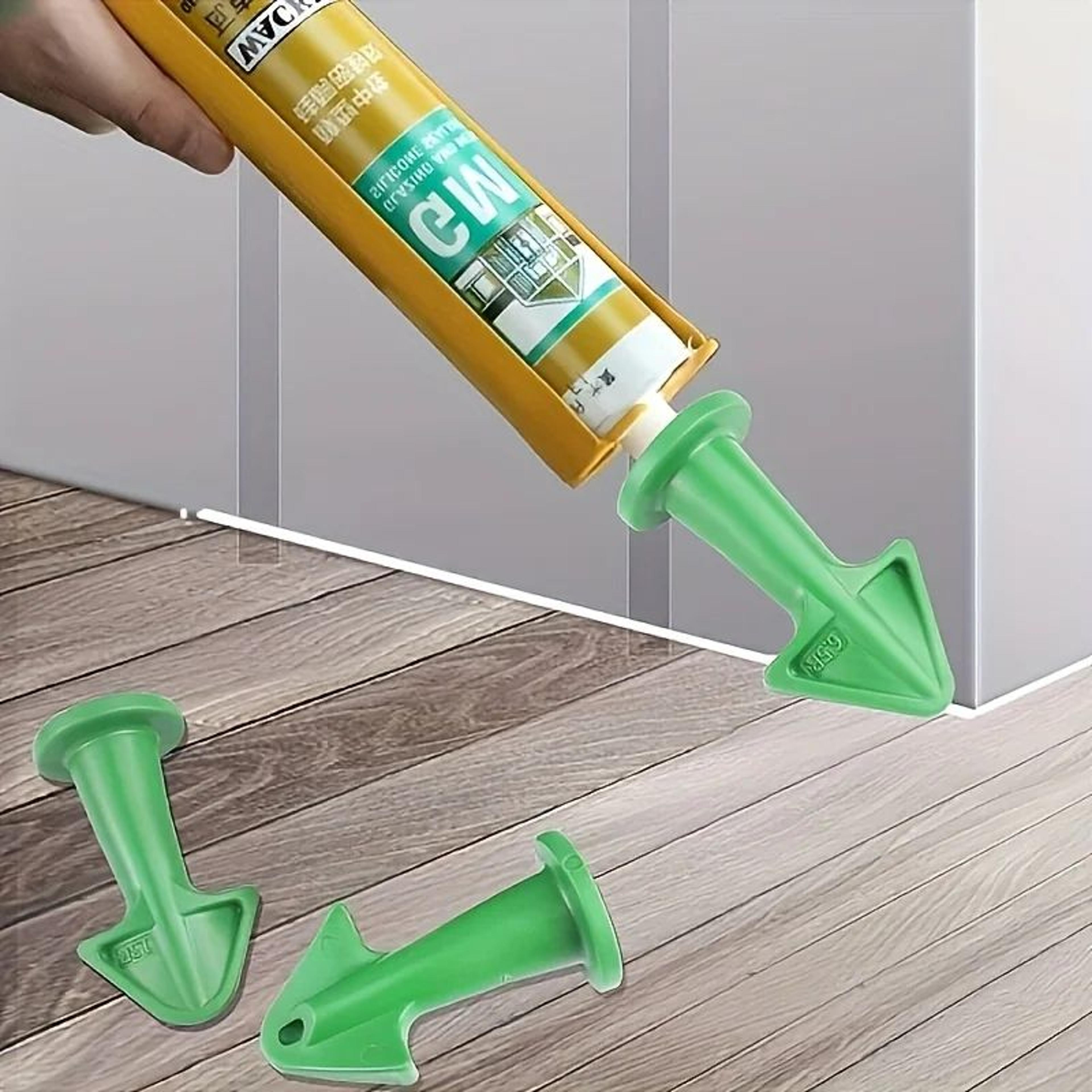 3-piece caulk nozzle applicator & silicone finishing tool set – precision sealant smoothing & grout scraper kit