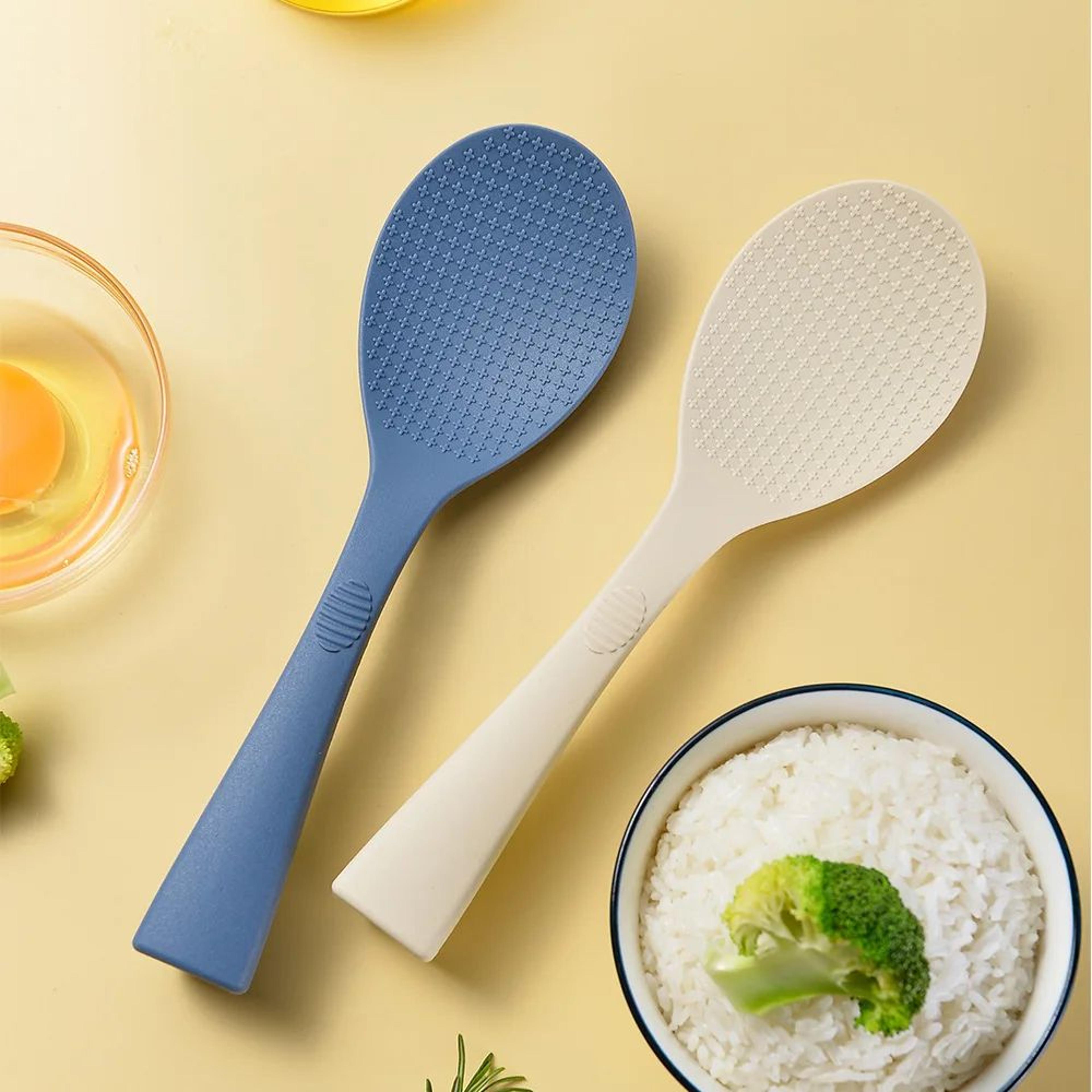 heat-resistant silicone rice spoon – non-stick vertical rice paddle for rice cooker