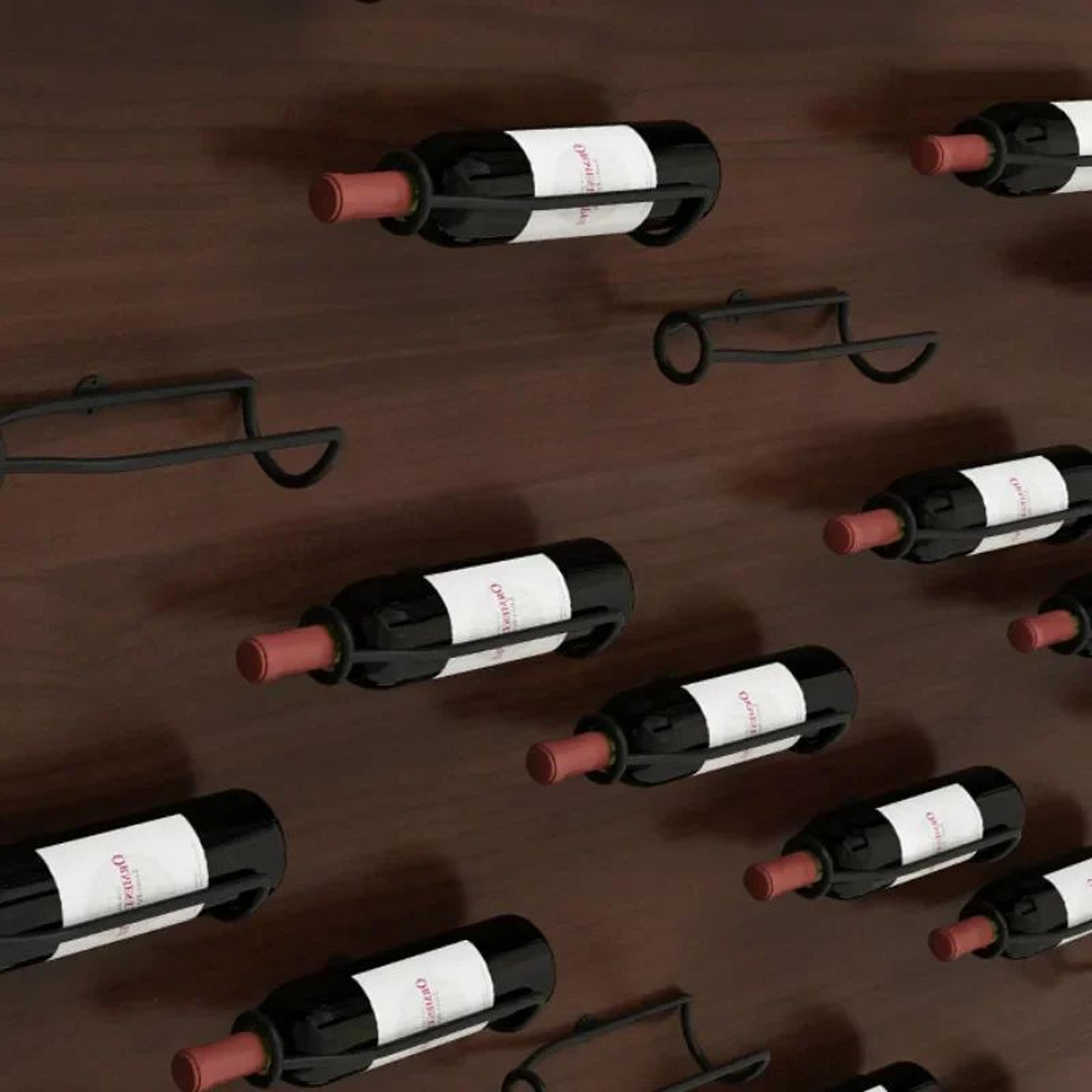 wall-mounted metal wine rack – iron bar storage holder for wine, beer & champagne display