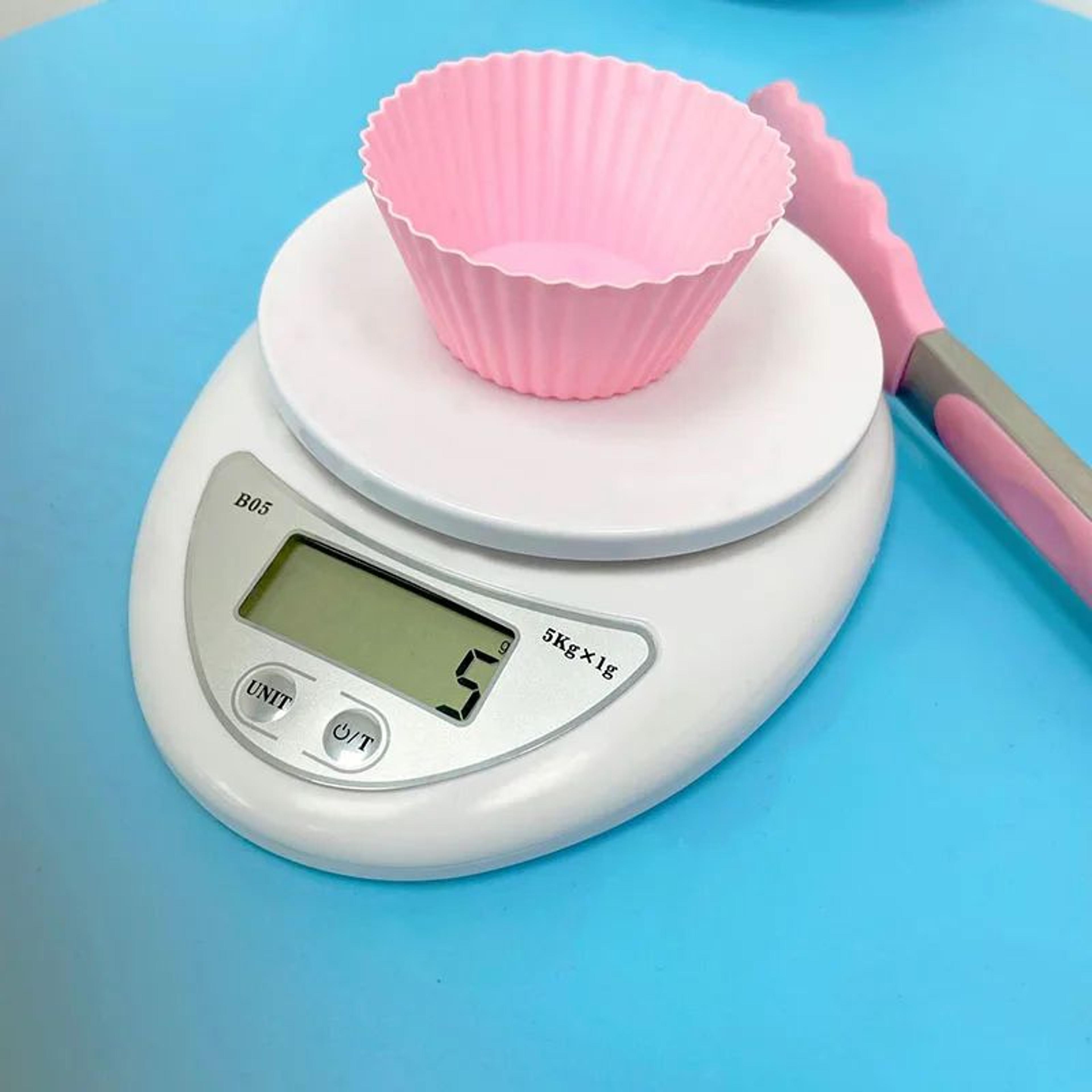 11 lb high precision digital kitchen scale – portable led food weighing scale for cooking, baking & meal prep