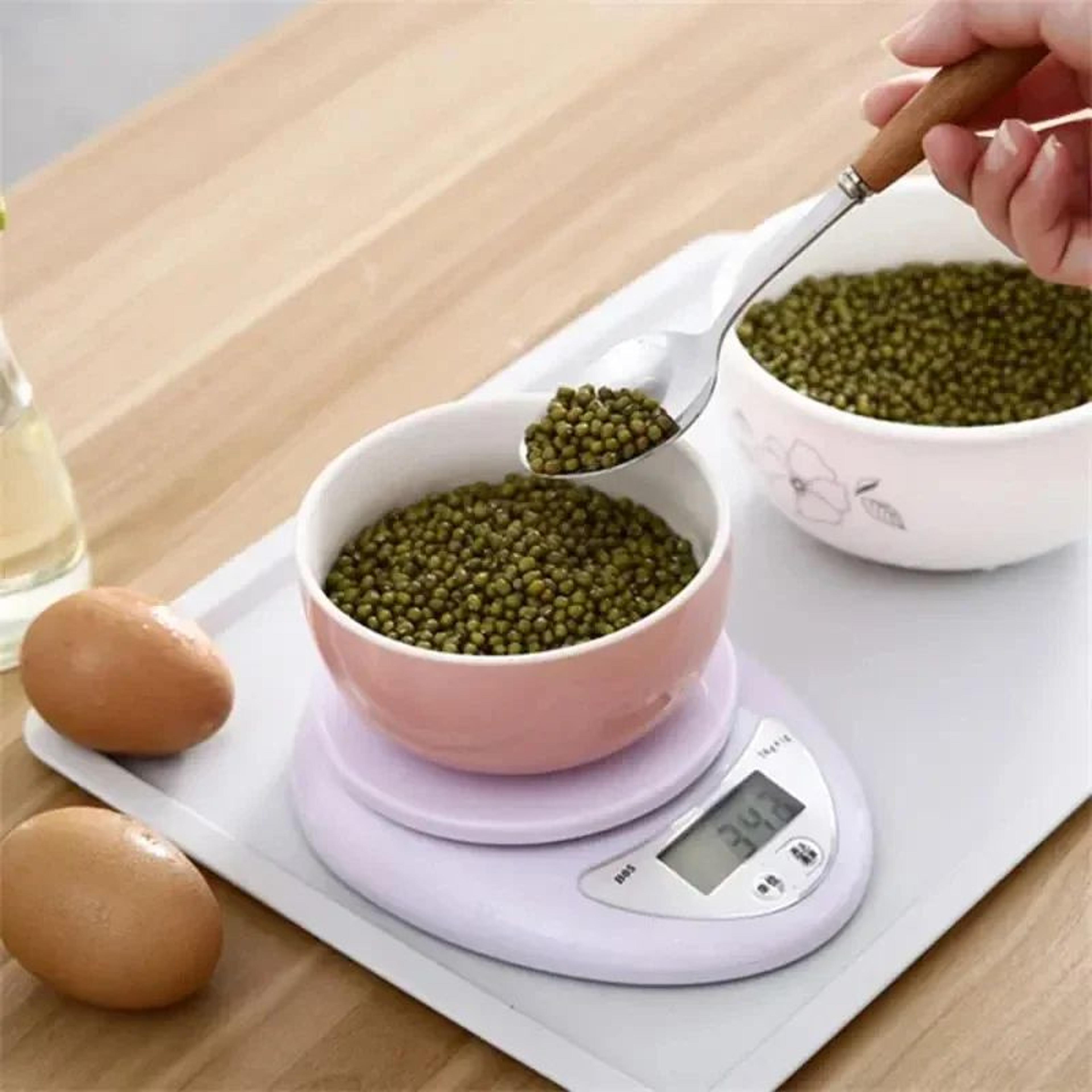 11lb digital kitchen scale with led display – high precision portable food weighing scale for cooking & baking