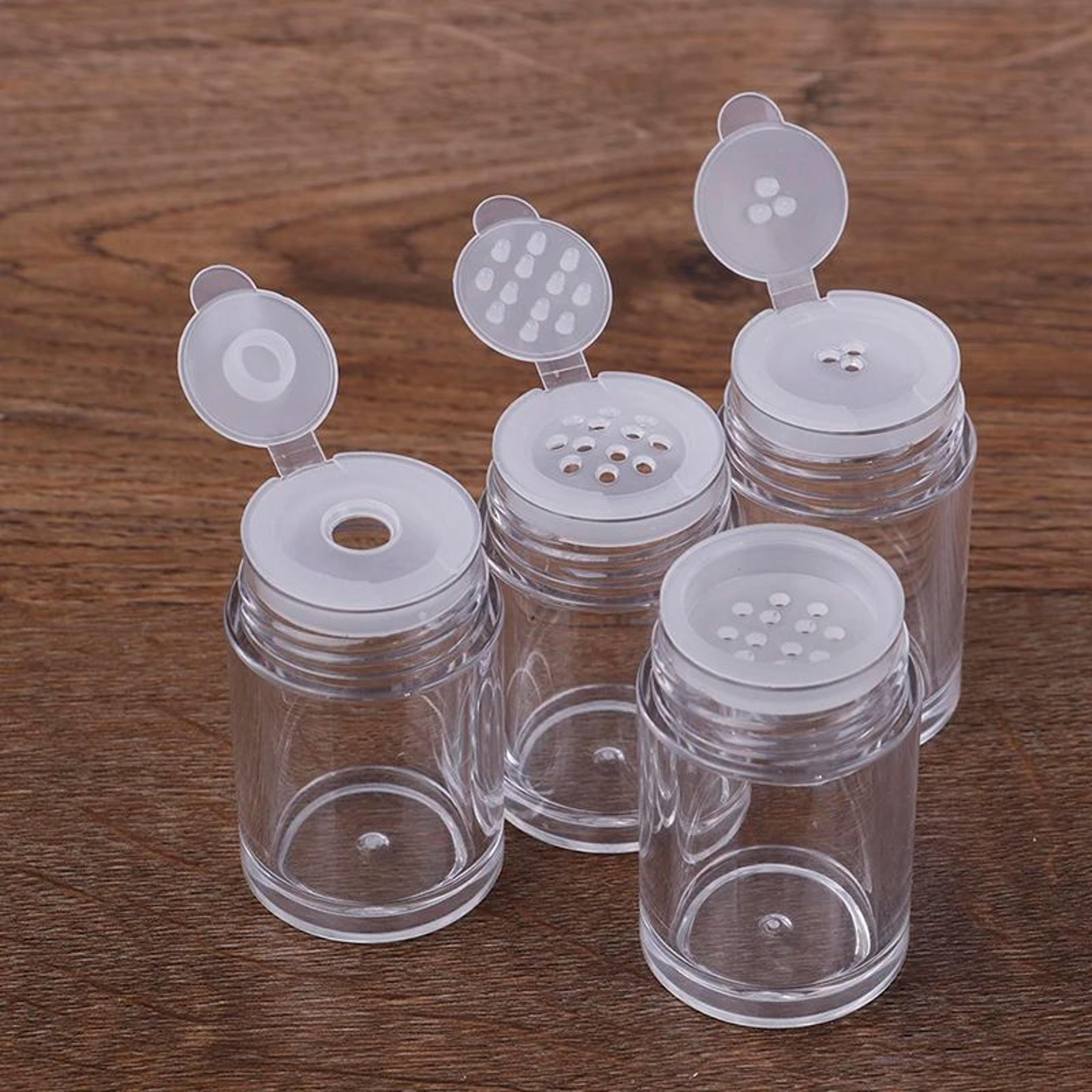 refillable loose powder jar with sifter – nail glitter & powder container 1/3/12 hole options