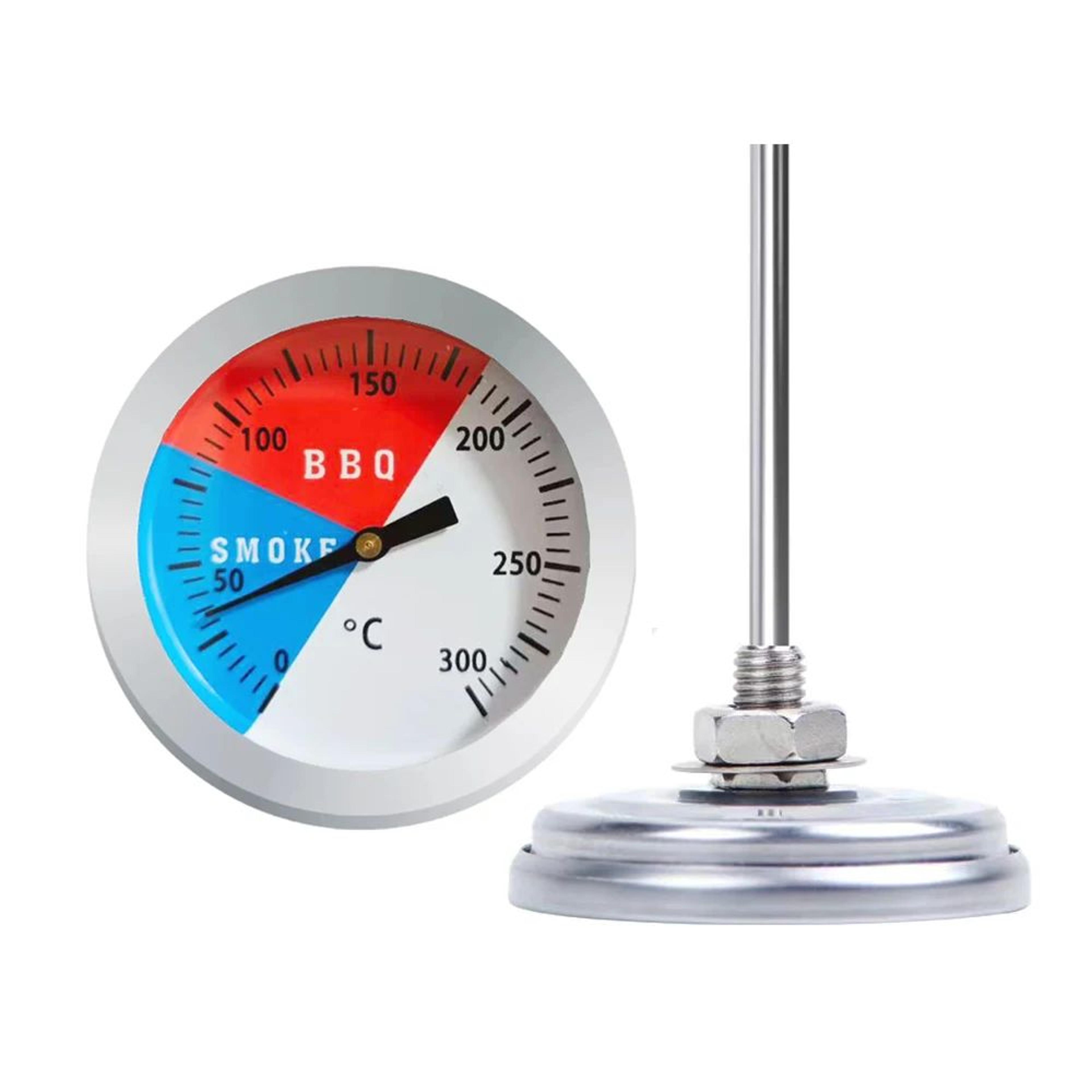 stainless steel bbq grill thermometer gauge – 32–572°f oven, smoker & pizza temperature monitor