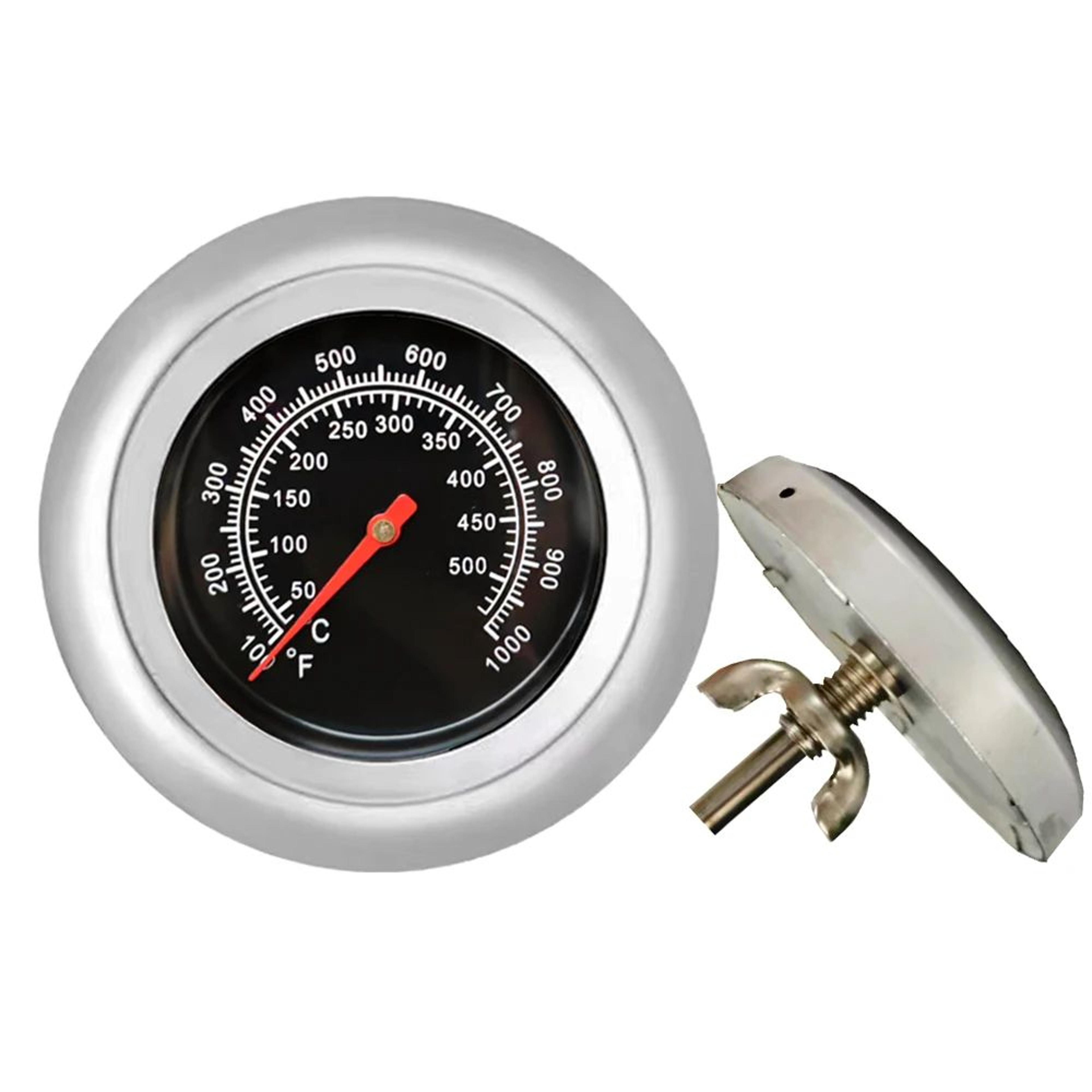 progrill precision bbq thermometer gauge – stainless steel high-heat cooking temperature meter (50°f–1000°f)