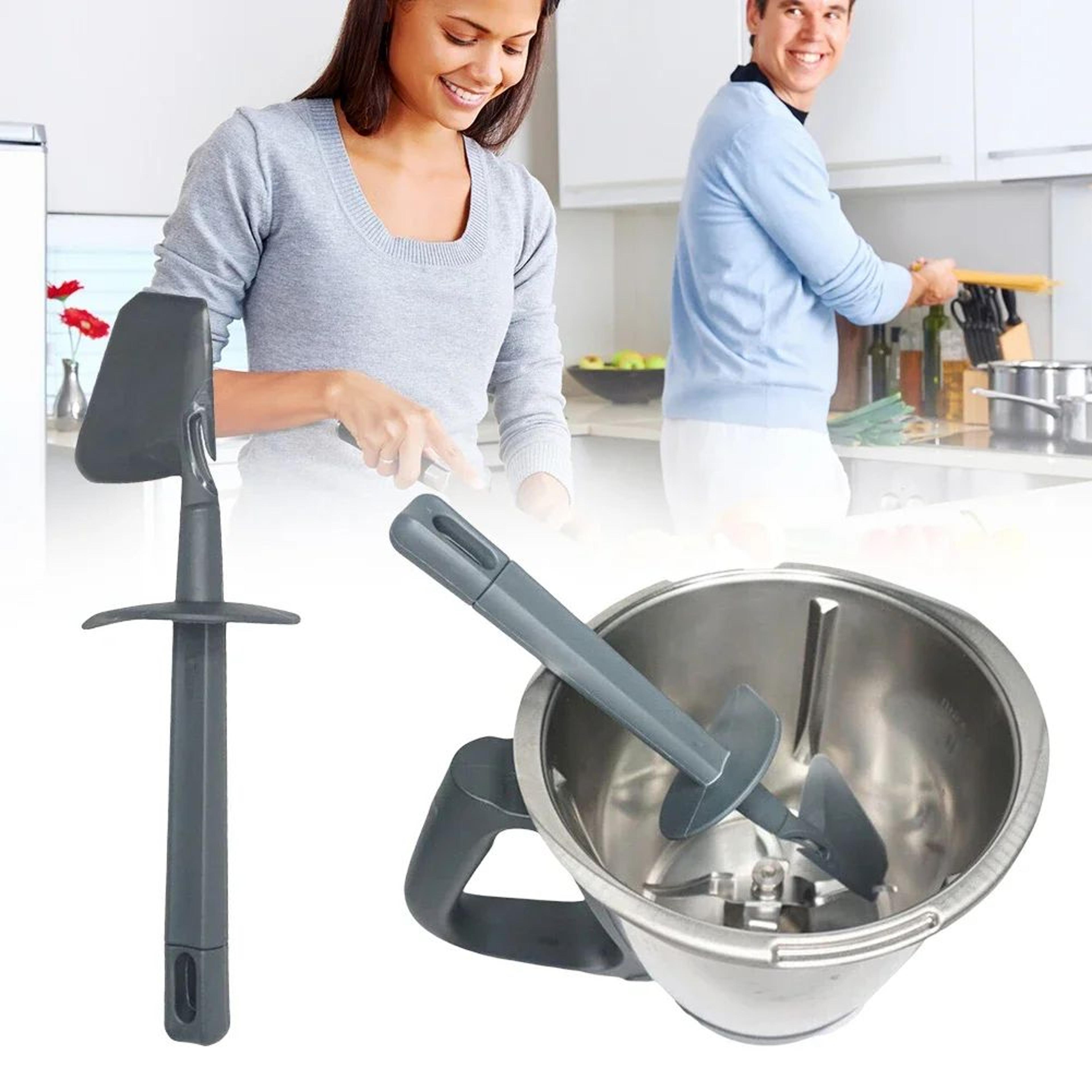 flexiscrape thermomix spatula tool – universal dough scraper & food processor blade cleaner