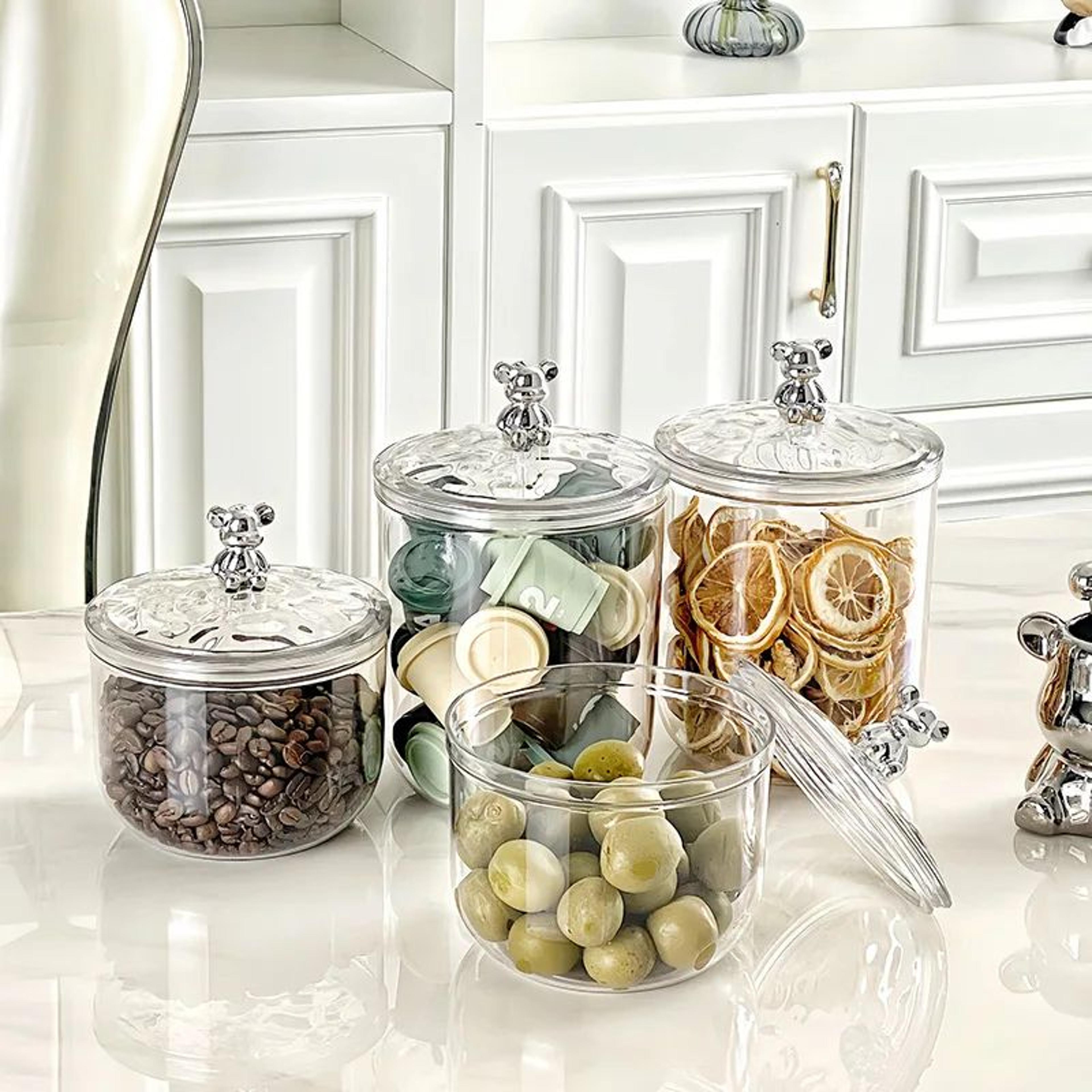 freshseal airtight food storage container – clear plastic pantry organizer jar with secure lid