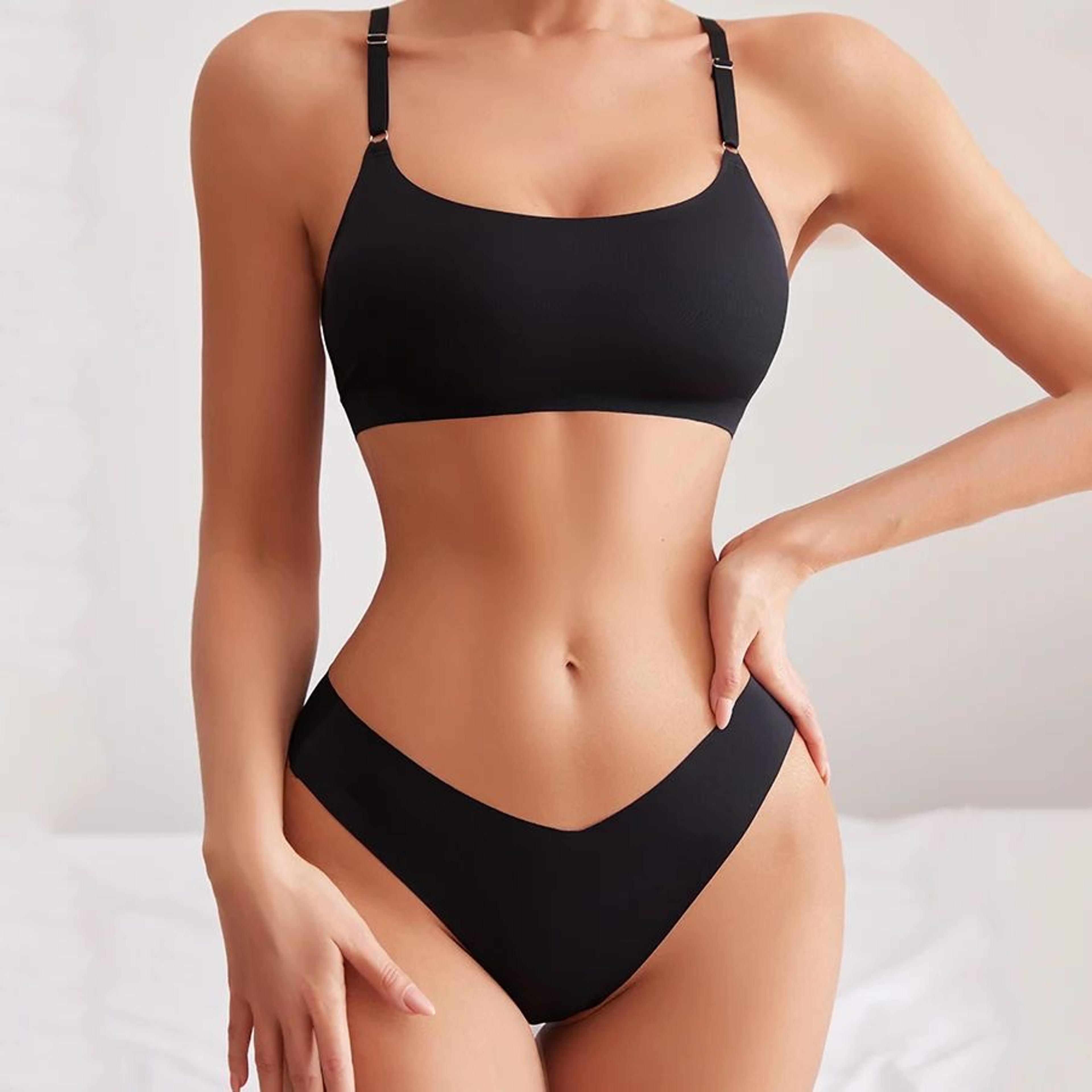 silkease seamless wireless bra set – ice silk comfort support underwear for women