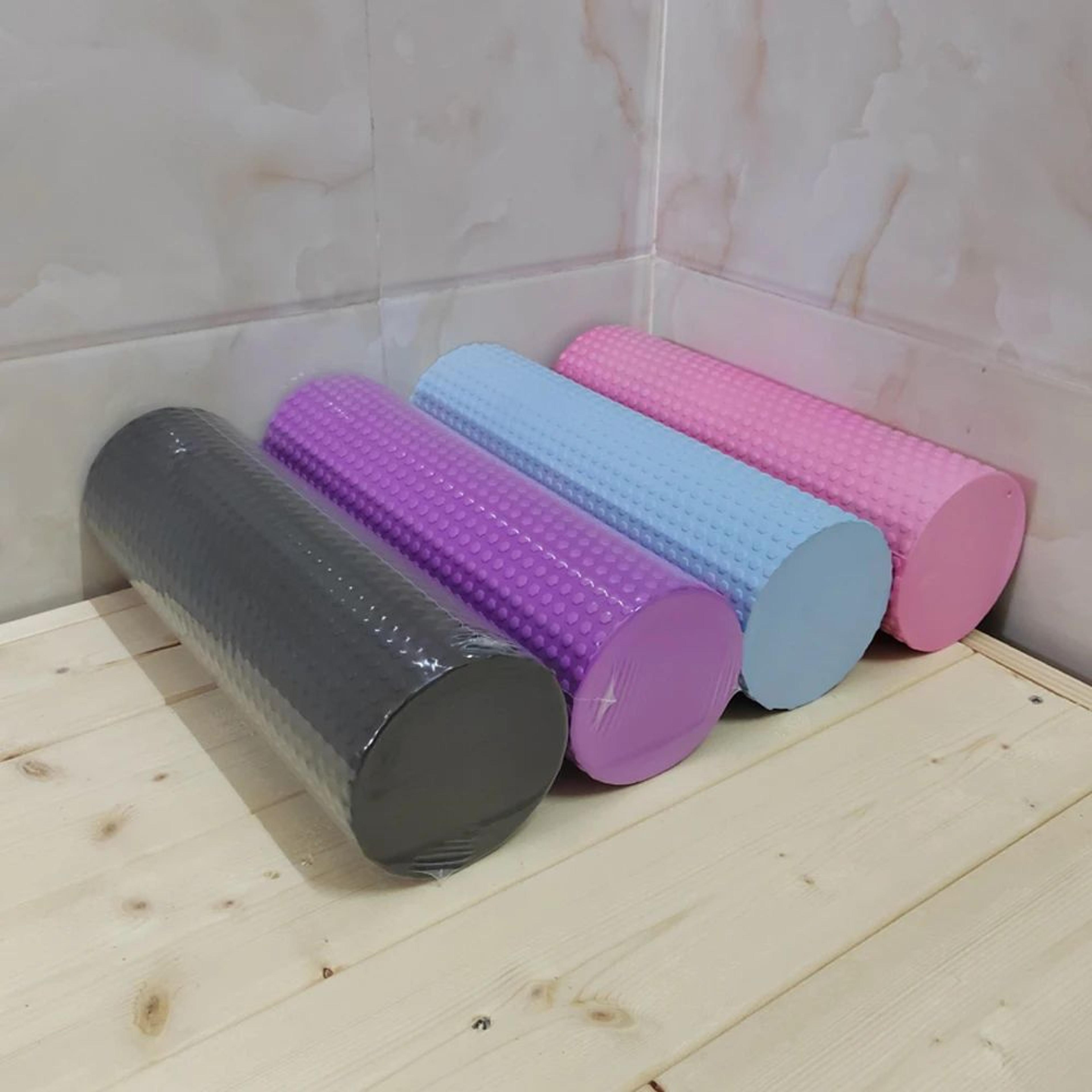 flexroll eva foam yoga roller – hexagonal deep tissue massage & pilates exercise cylinder