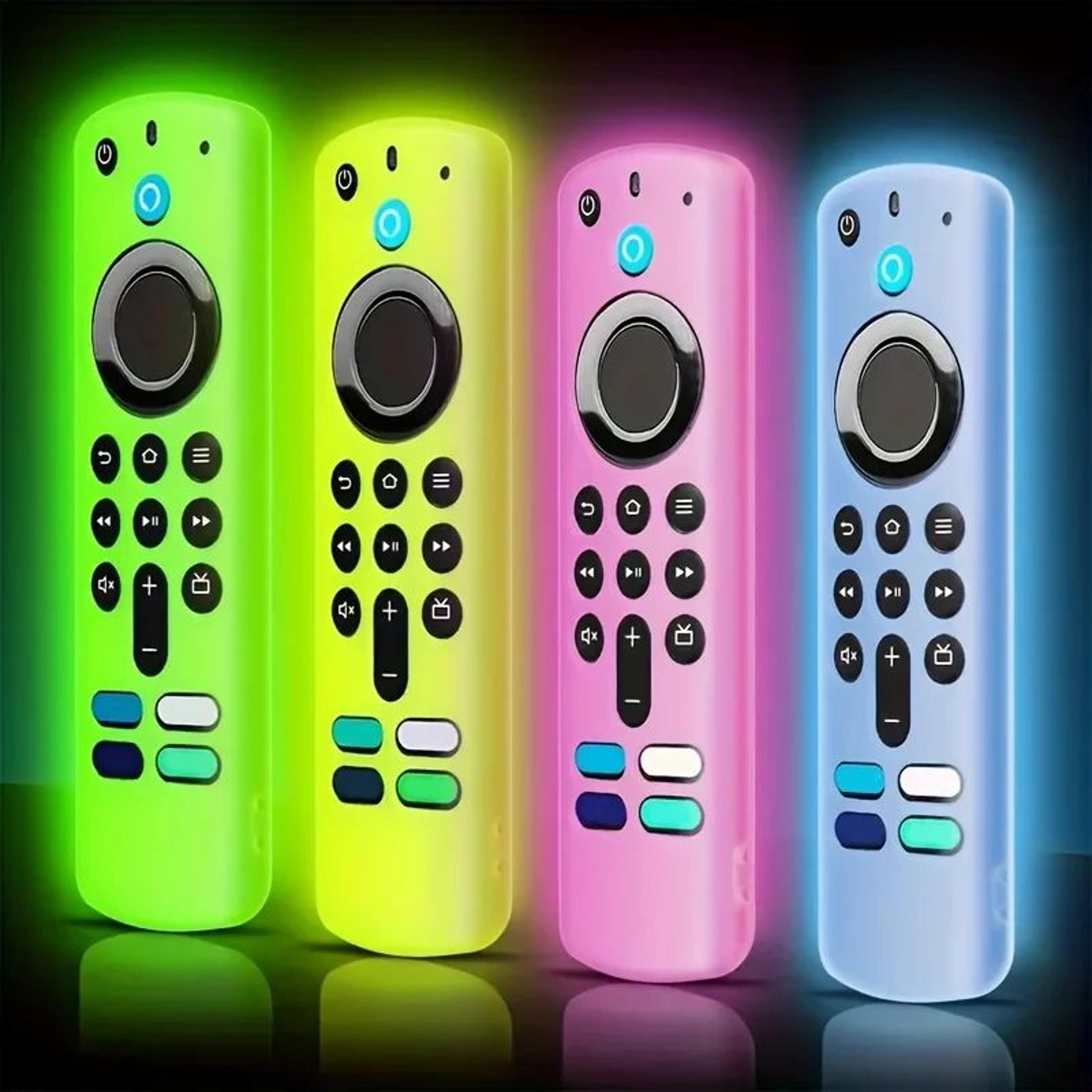 glowguard silicone remote cover for alexa voice remote – luminous protective case for fire tv stick 4k