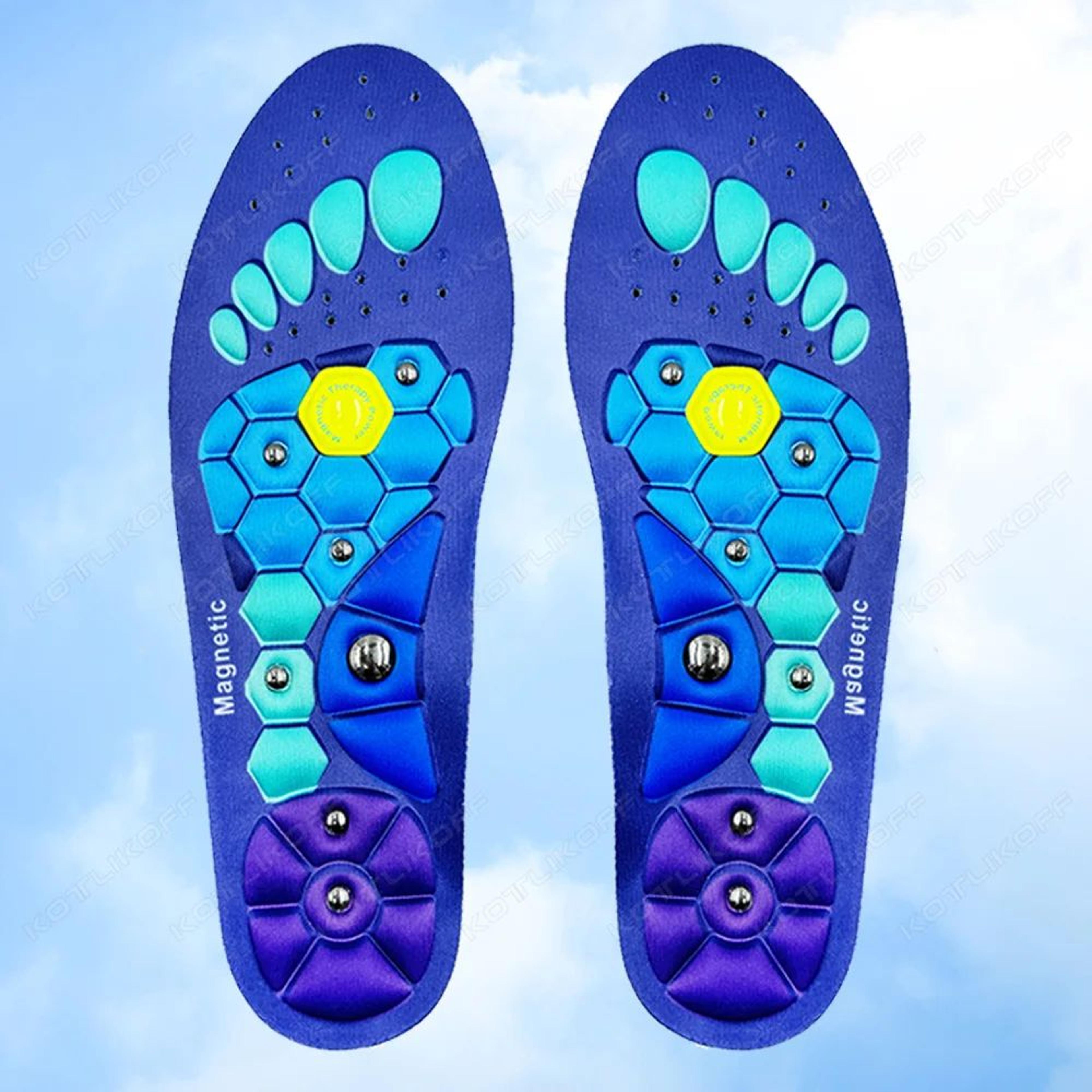 magnastep acupressure magnetic insoles – anti-fatigue arch support massage shoe inserts for pain relief & slimming