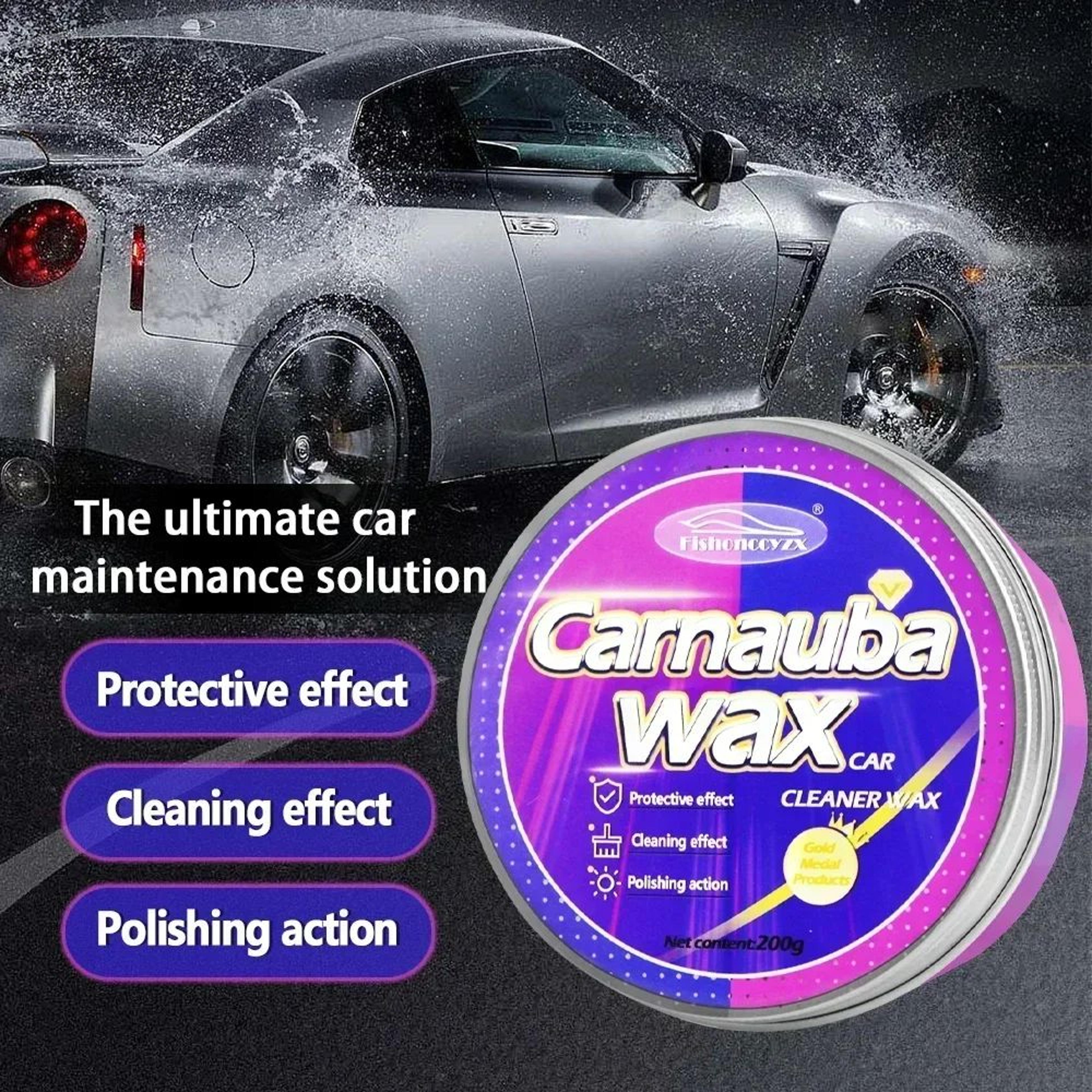 ultrashield carnauba car wax paste – high gloss hydrophobic polish for long-lasting paint protection