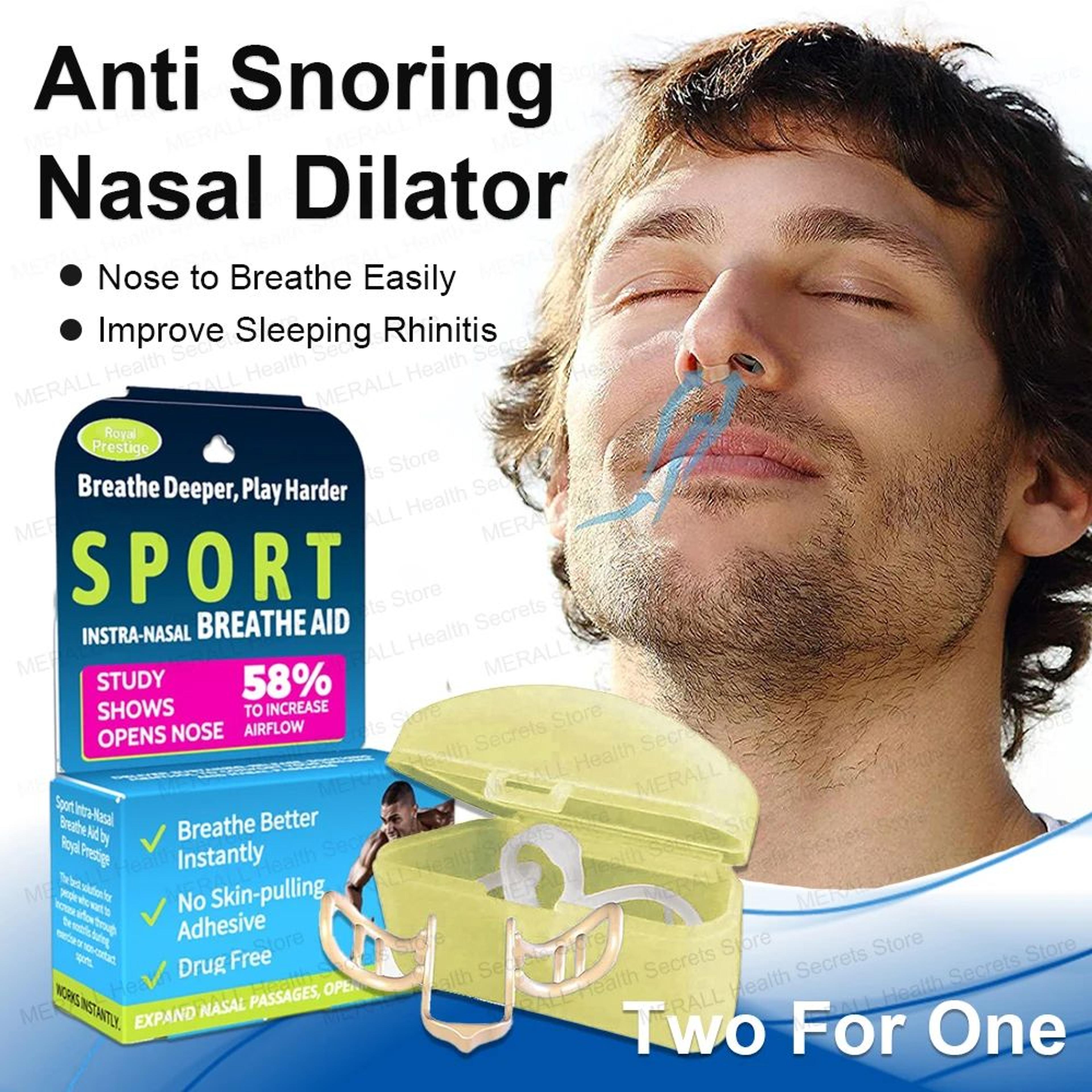 breatheease silicone nose dilator – anti-snoring nasal clip for improved airflow & better sleep