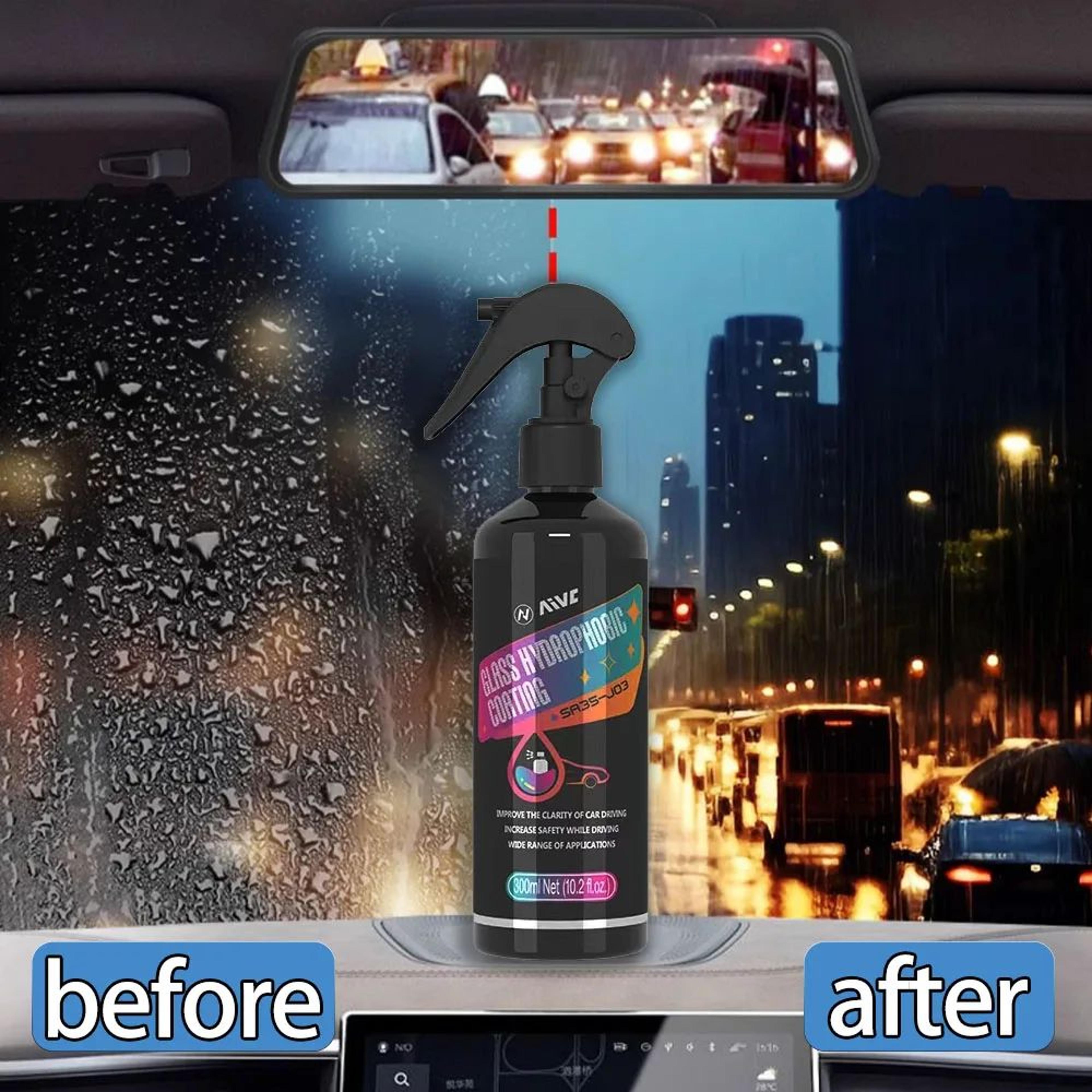 aivc nanoshield glass hydrophobic spray – rain repellent waterproof coating for windshield & mirrors