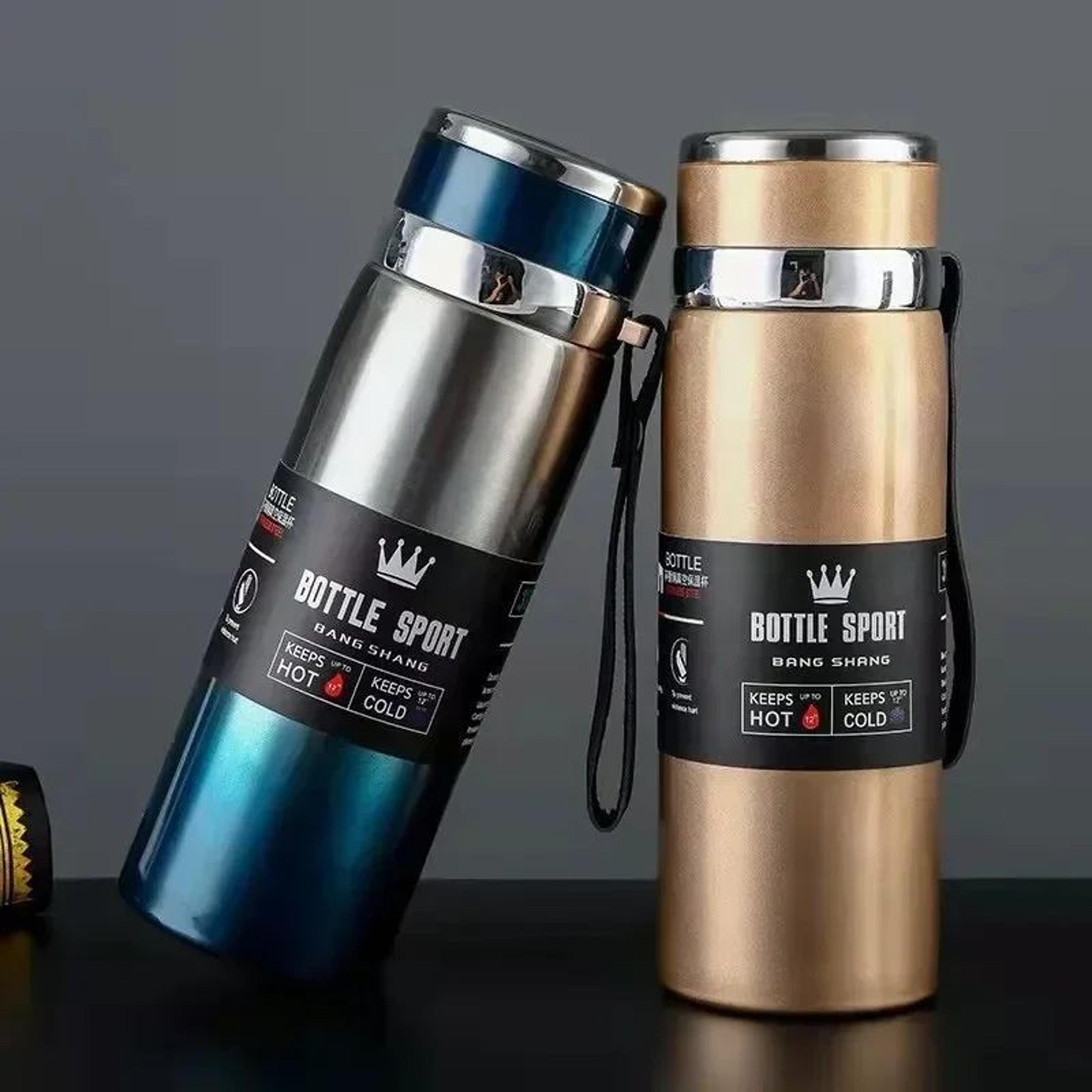 33.8 oz stainless steel thermal water bottle – vacuum insulated flask for hot & cold drinks
