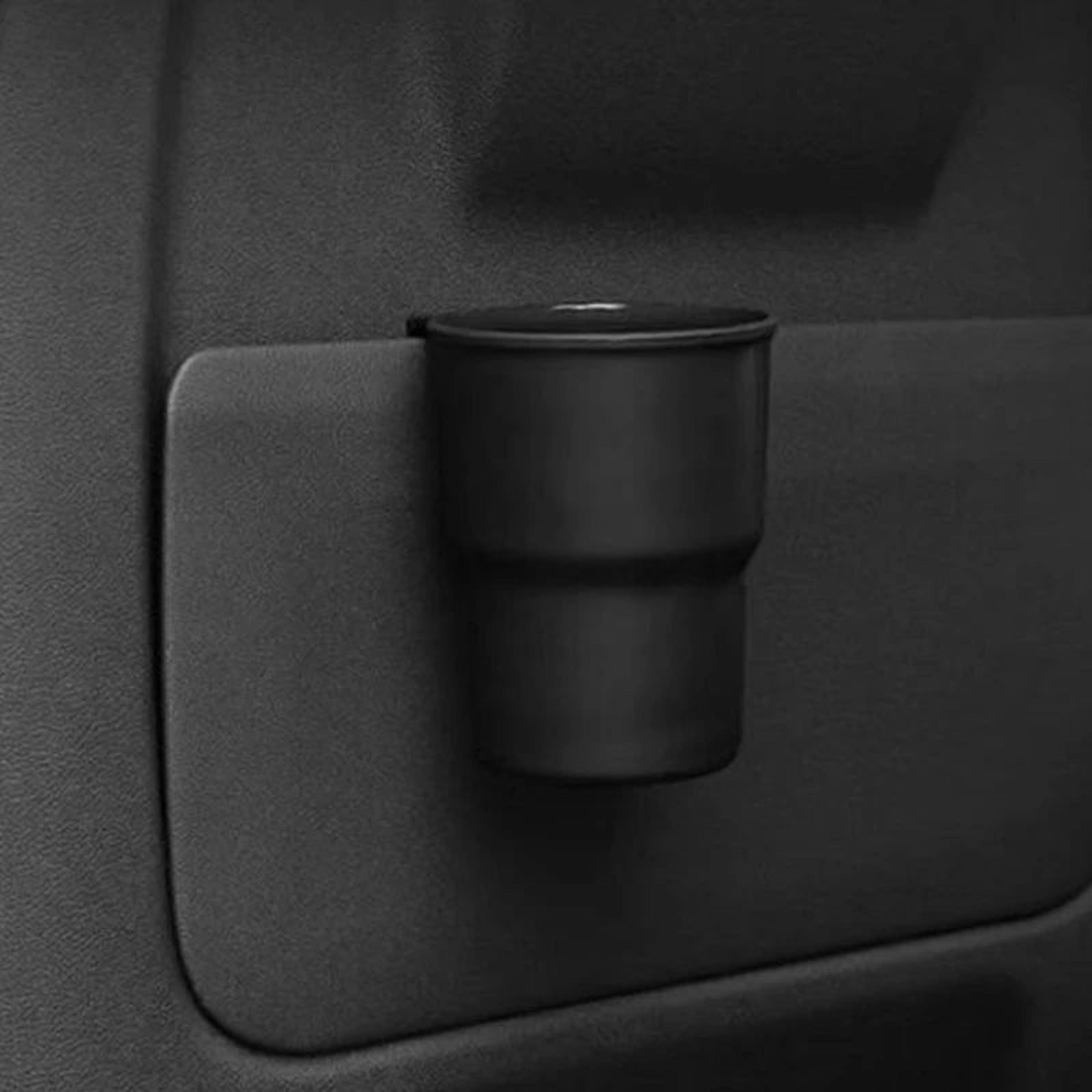 multifunction car cup holder organizer – phone mount, beverage holder & mini trash storage box