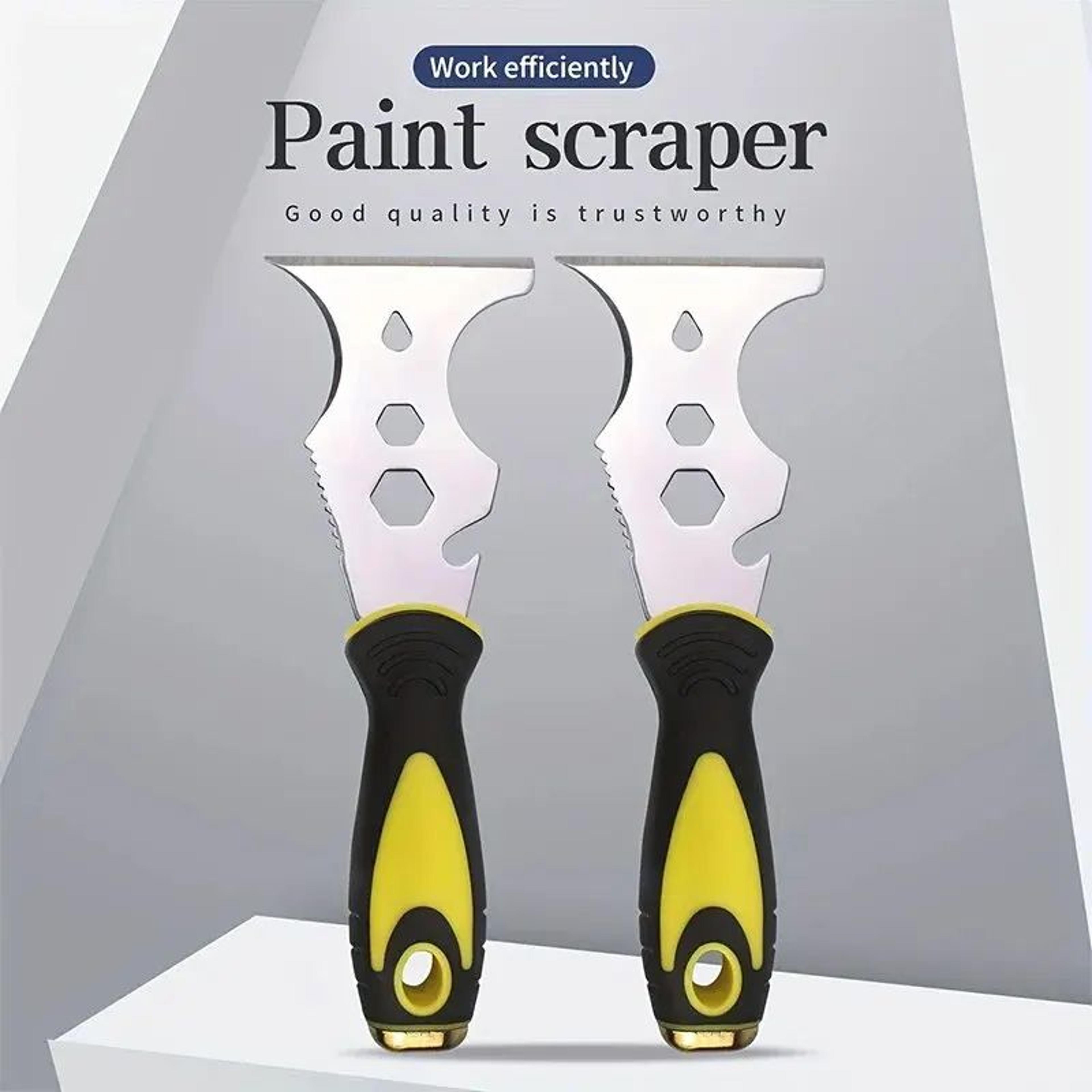 15-in-1 multi-use putty knife – stainless steel paint scraper & wallpaper removal tool for home diy