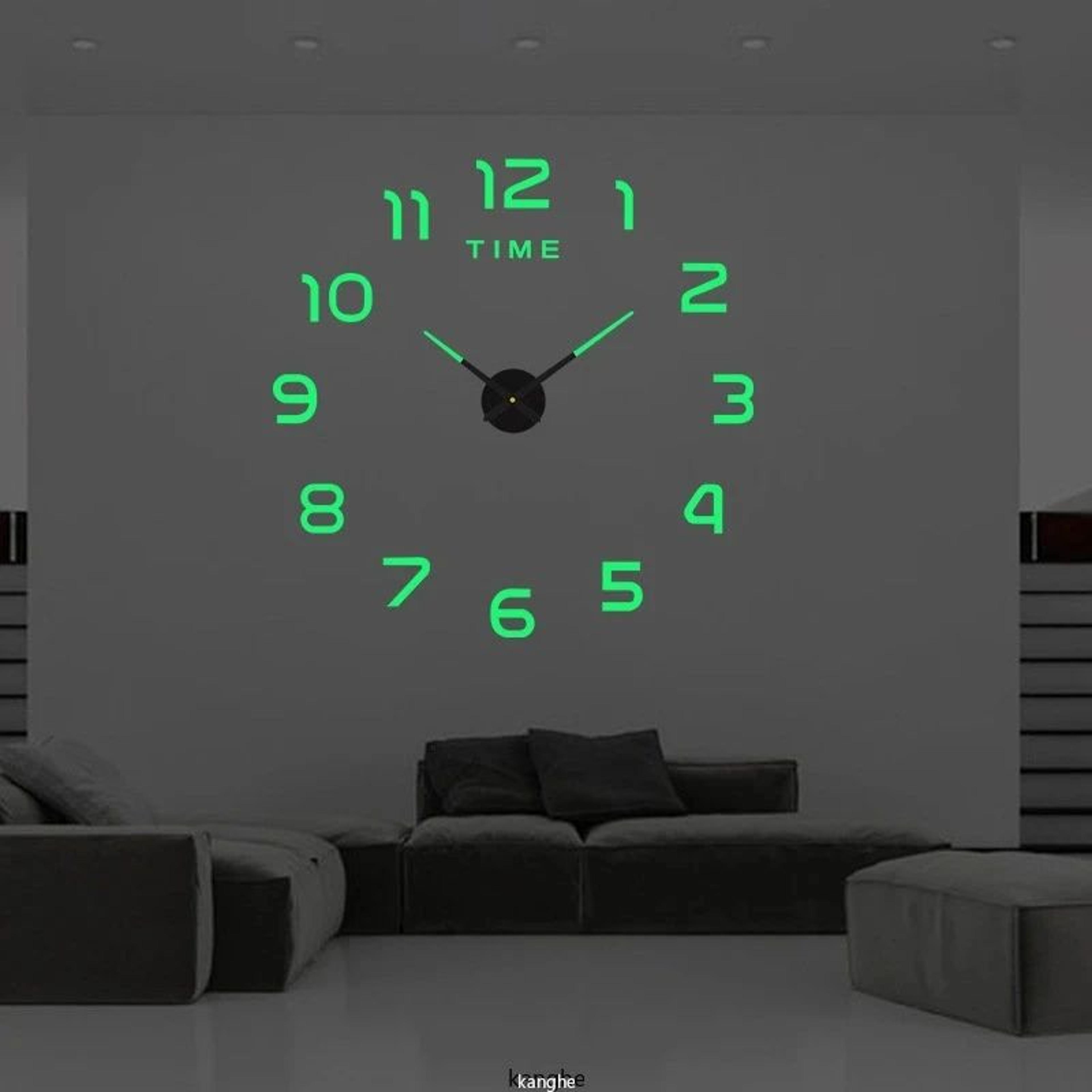 modern 3d diy acrylic mirror wall clock – large frameless quartz decorative wall clock
