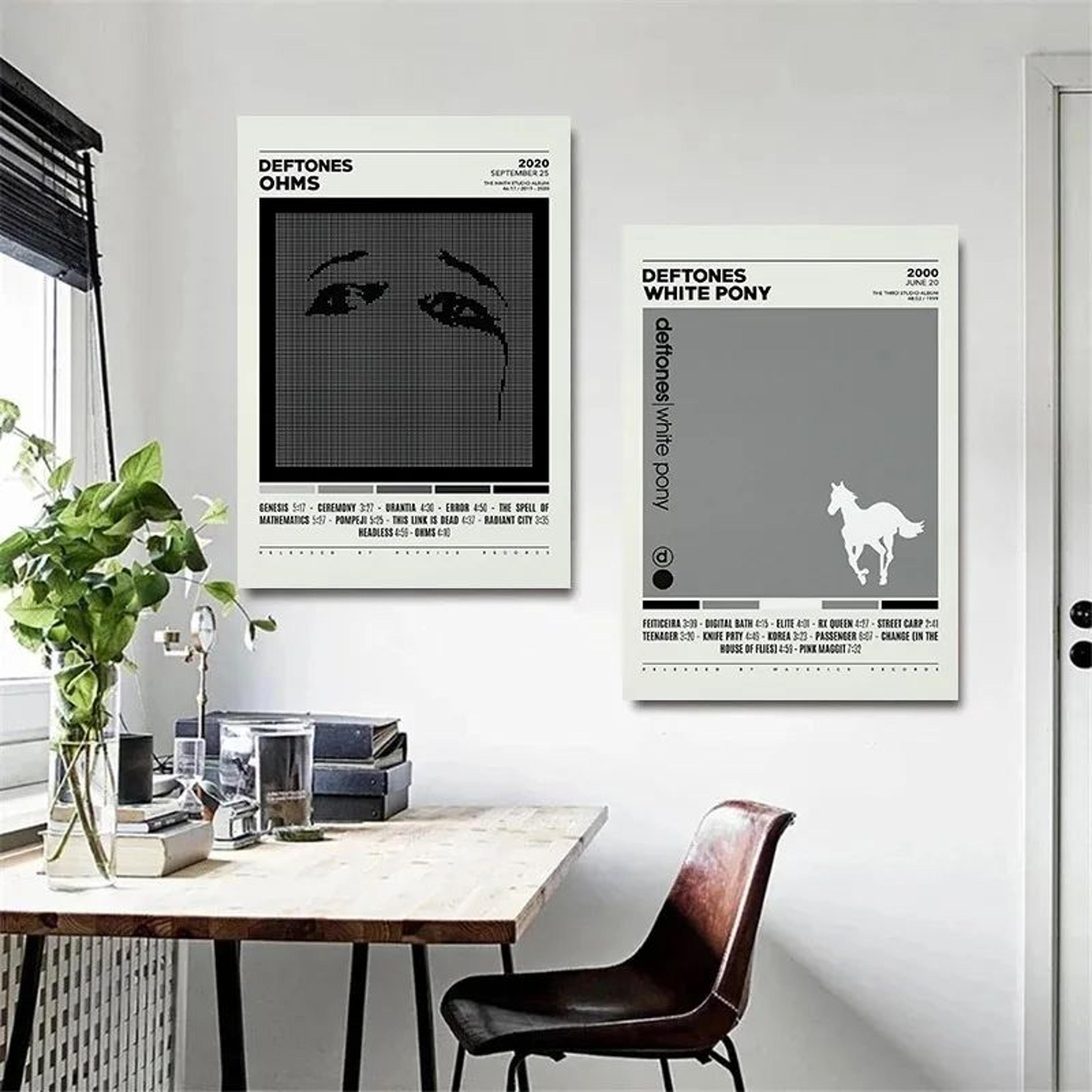 deftones album cover canvas wall art – around the fur & saturday night wrist music poster