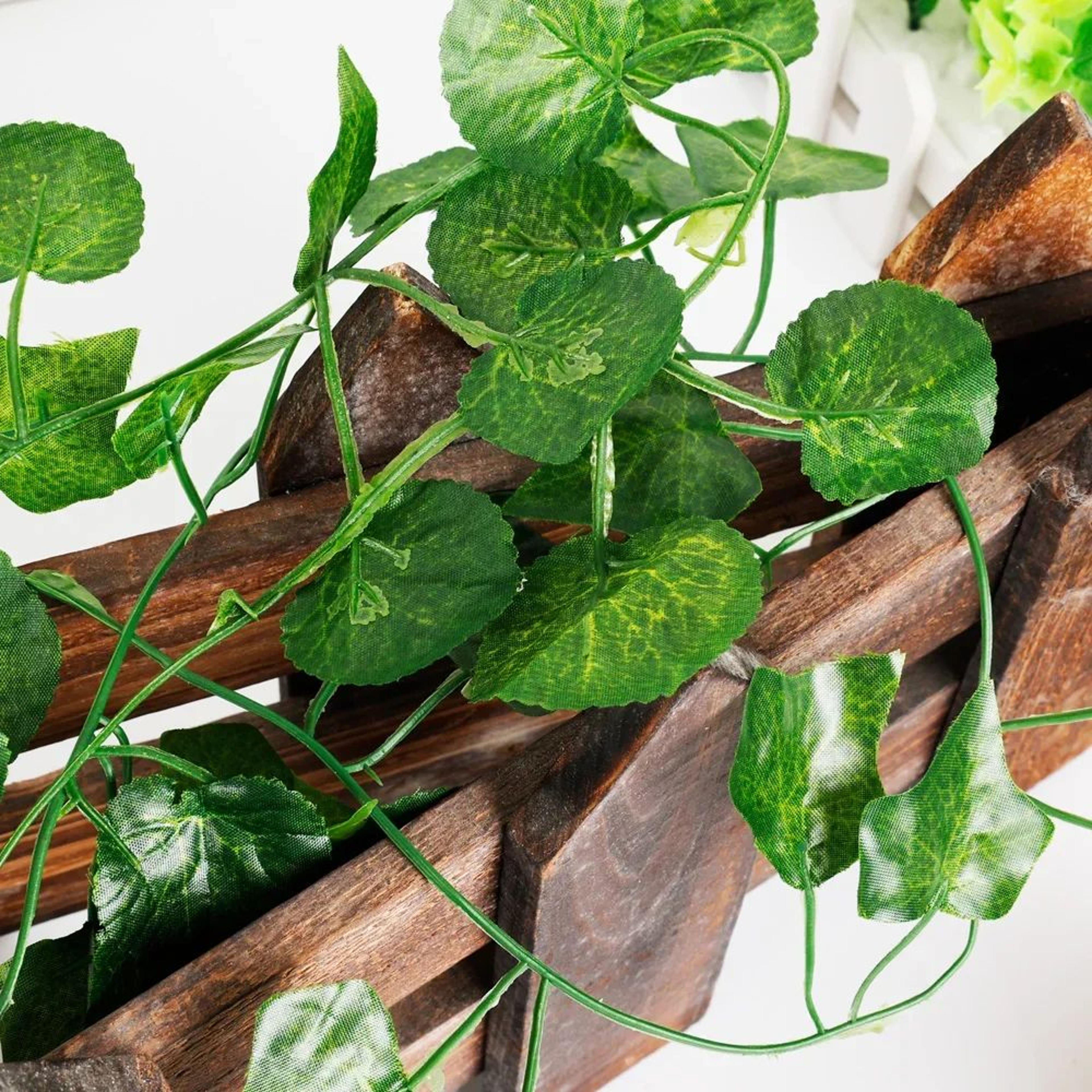artificial ivy leaf garland vines – lush hanging faux greenery for wall & garden decor