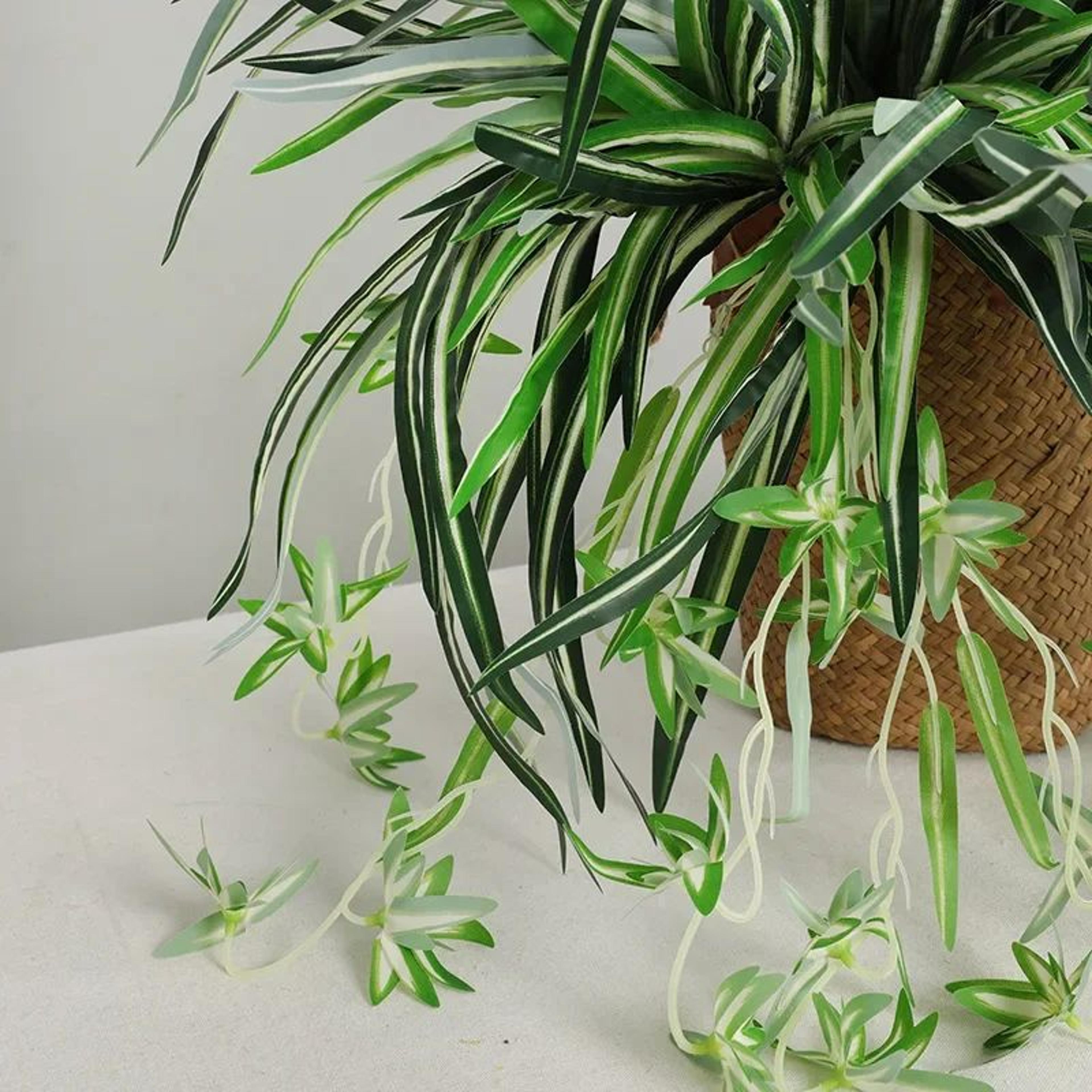 artificial orchid wall hanging plant – realistic greenery wall decor for home, restaurant & wedding