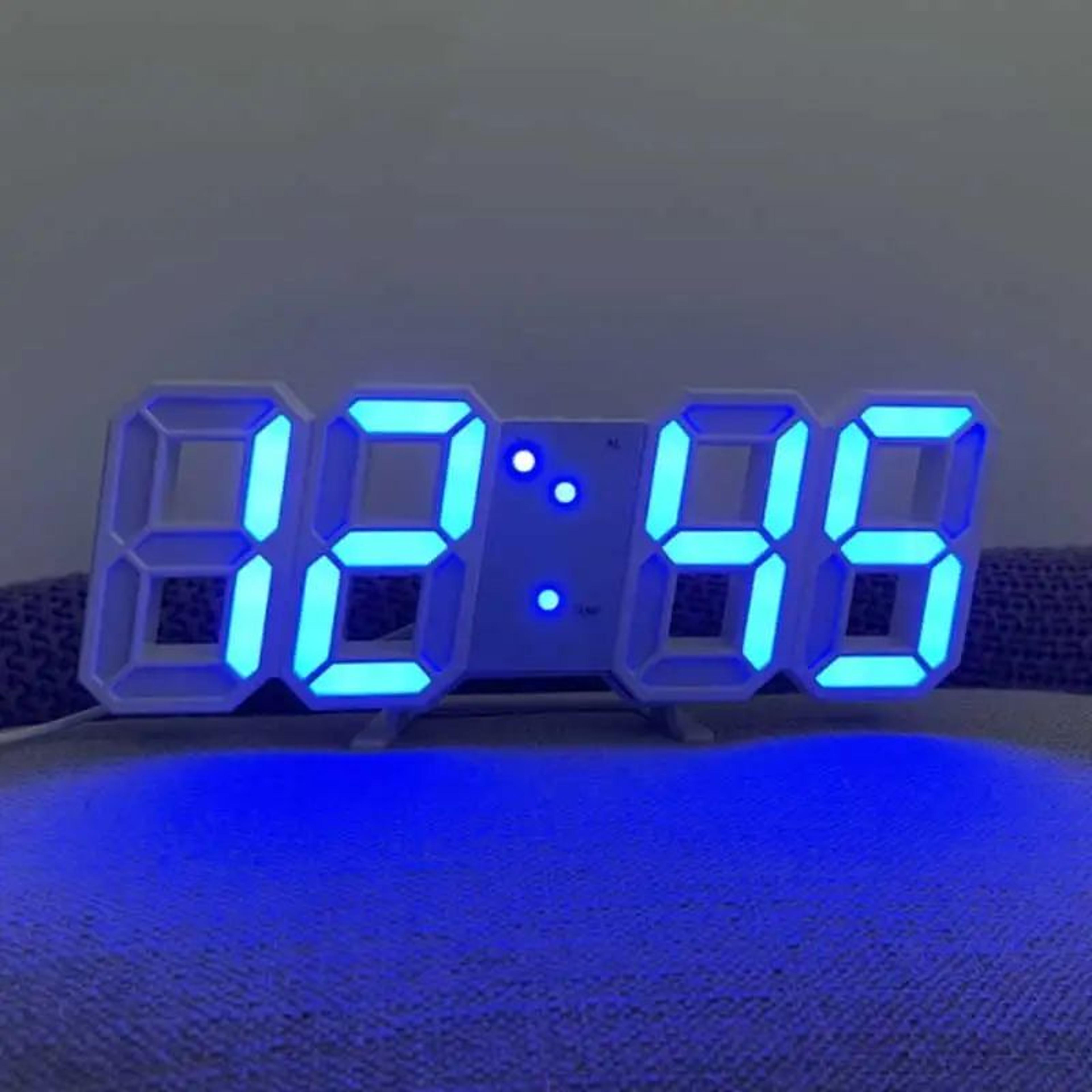 3d luminous voice-control led digital clock – silent smart wall & desk display