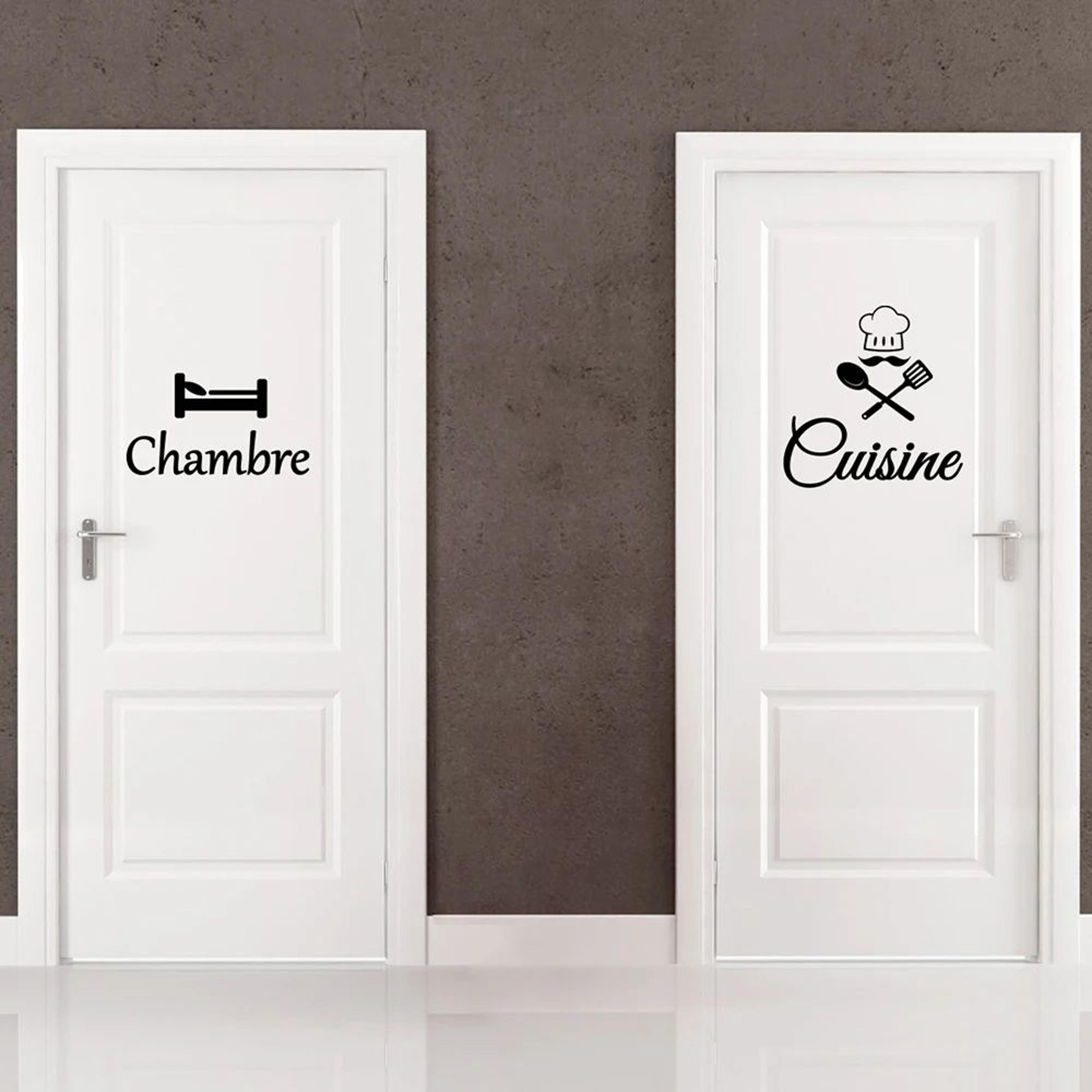 french cuisine door sticker decal – chef kitchen & chambre bedroom vinyl wall decor