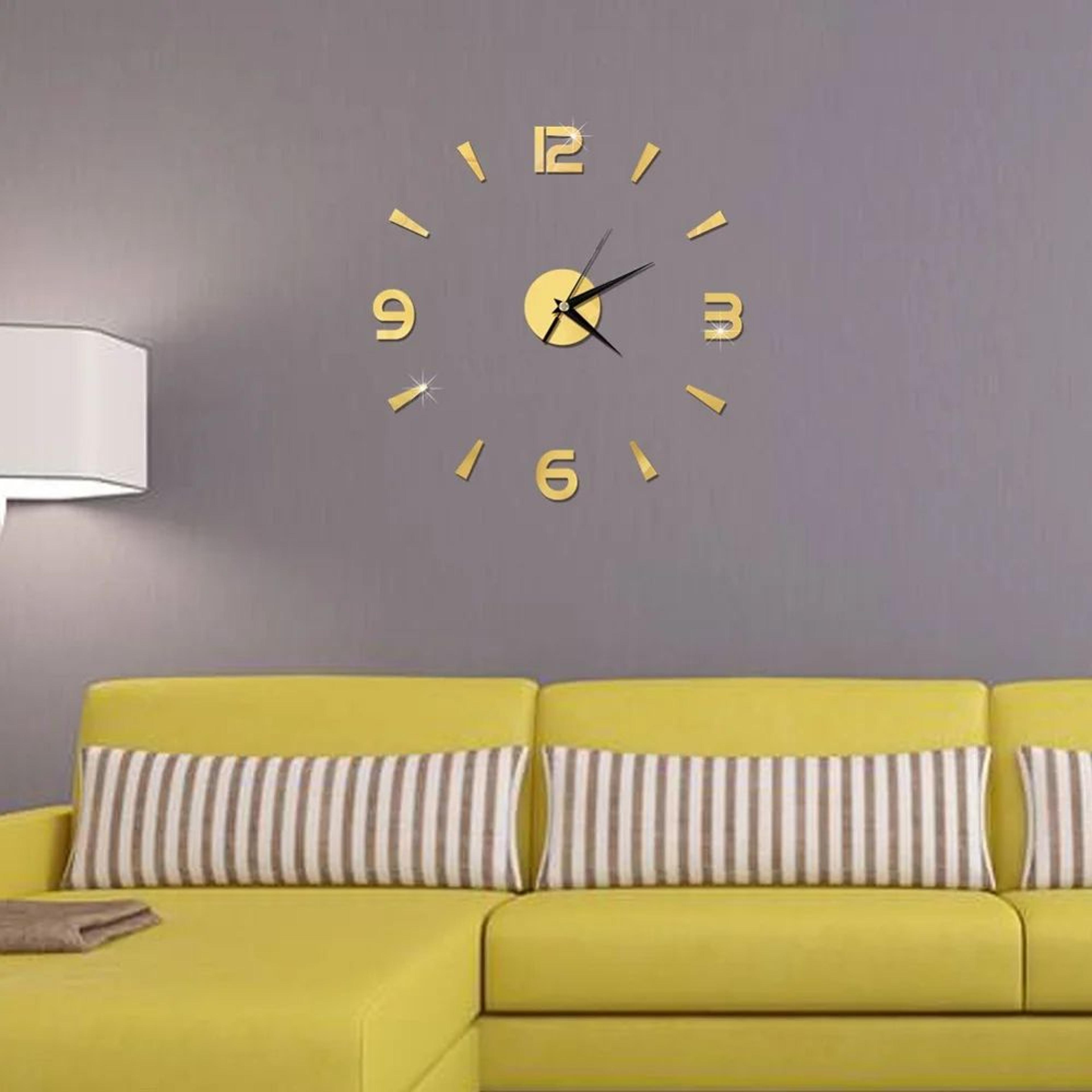 frameless mirror wall clock sticker – diy 2d quartz decorative clock for living room home decor