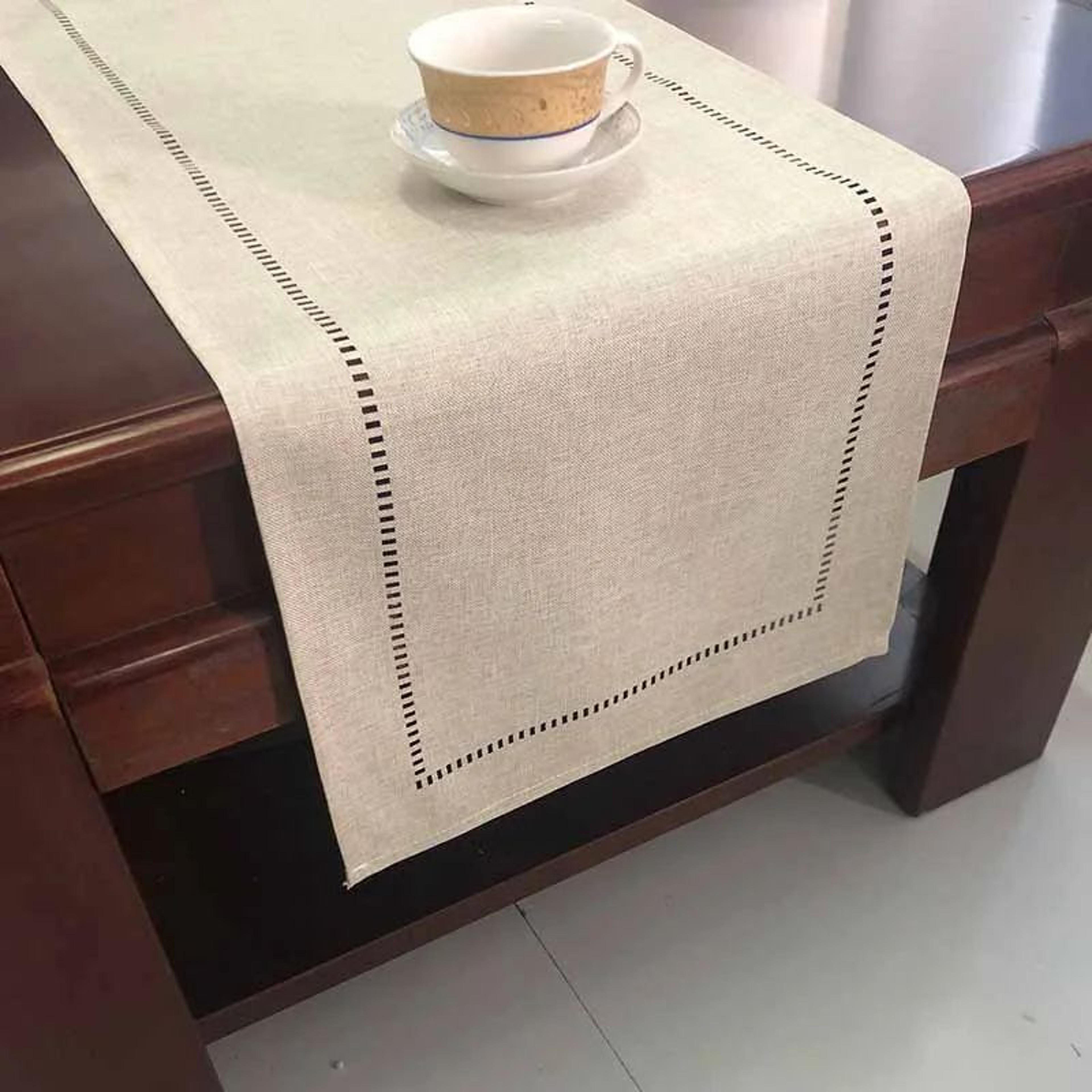 elegant linen table runner for dining table & events – 2 size long farmhouse tablecloth decor