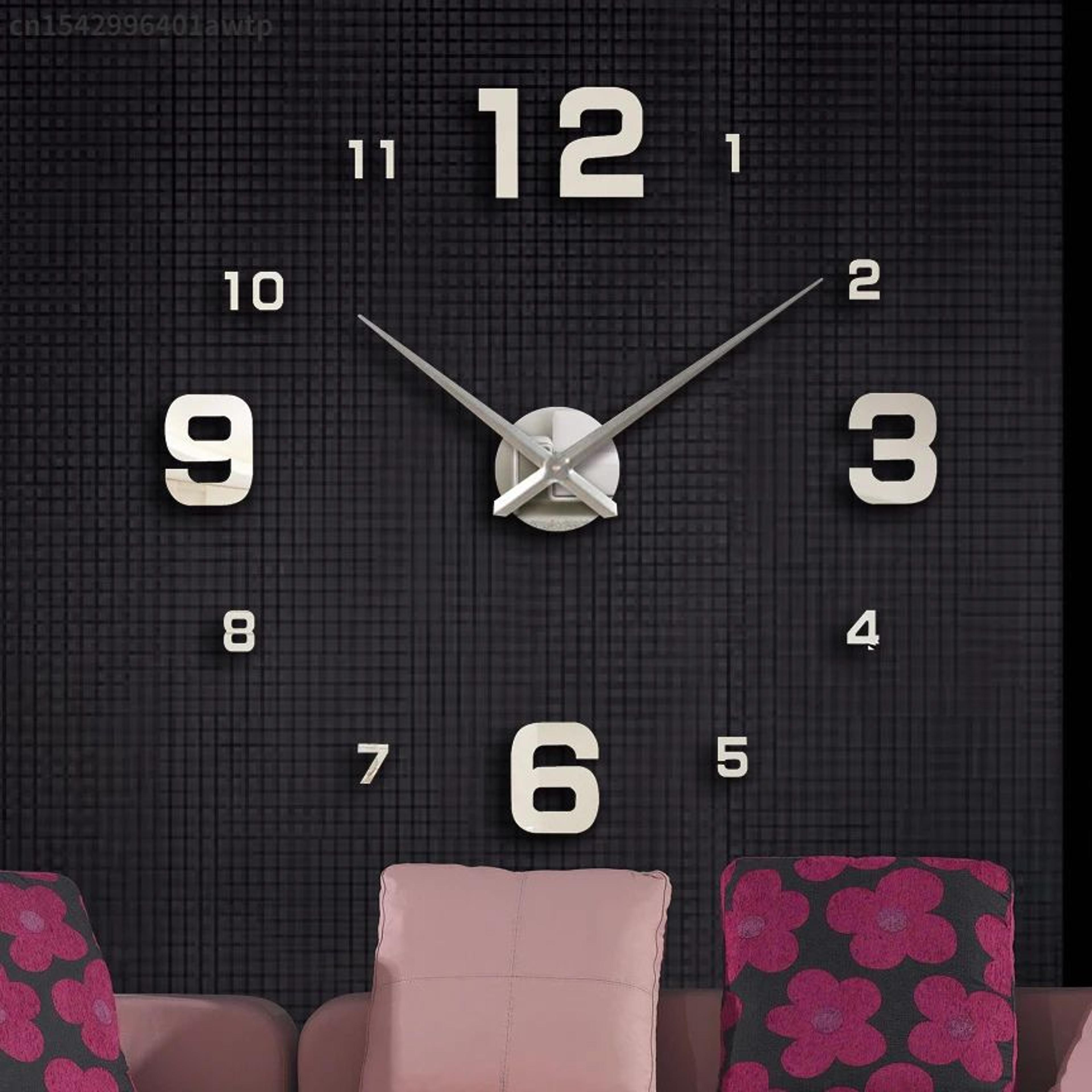 modern 3d luminous frameless wall clock – diy silent acrylic wall sticker clock for home & office decor