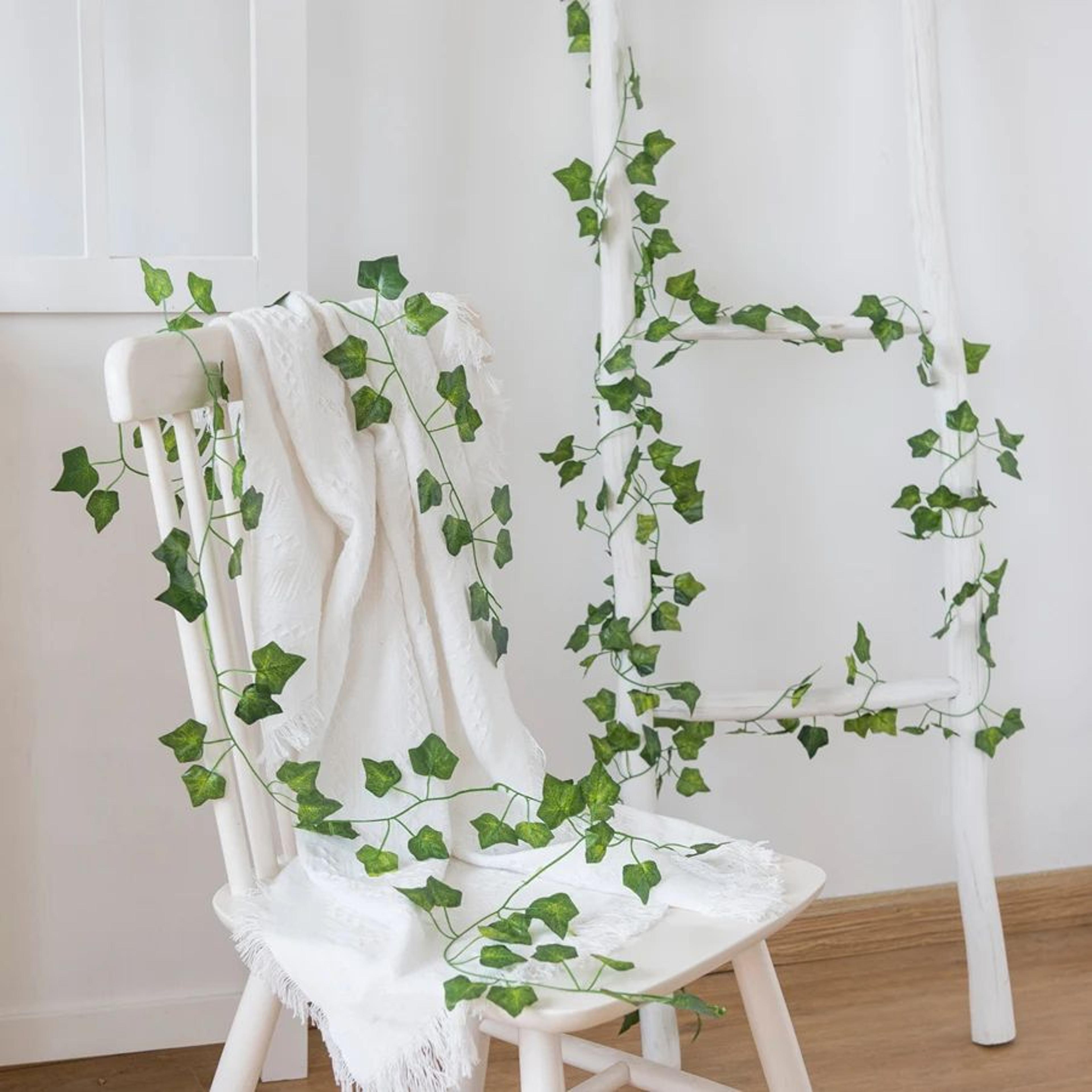 82.68 in artificial ivy garland vine – realistic green silk hanging plant for indoor & outdoor decor