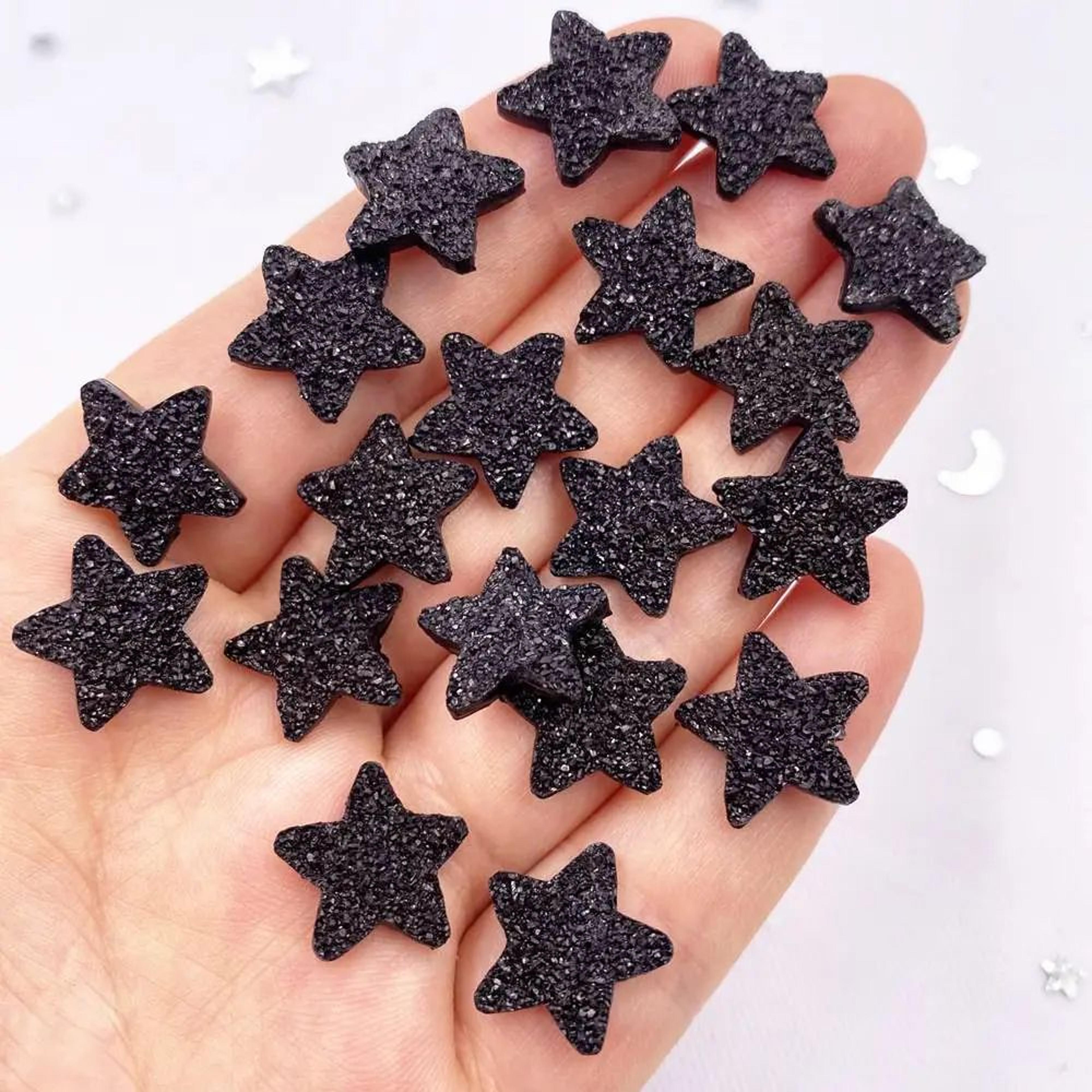 resin ore star flatback rhinestones 50pcs – 14mm crystal star embellishments for diy crafts & decor