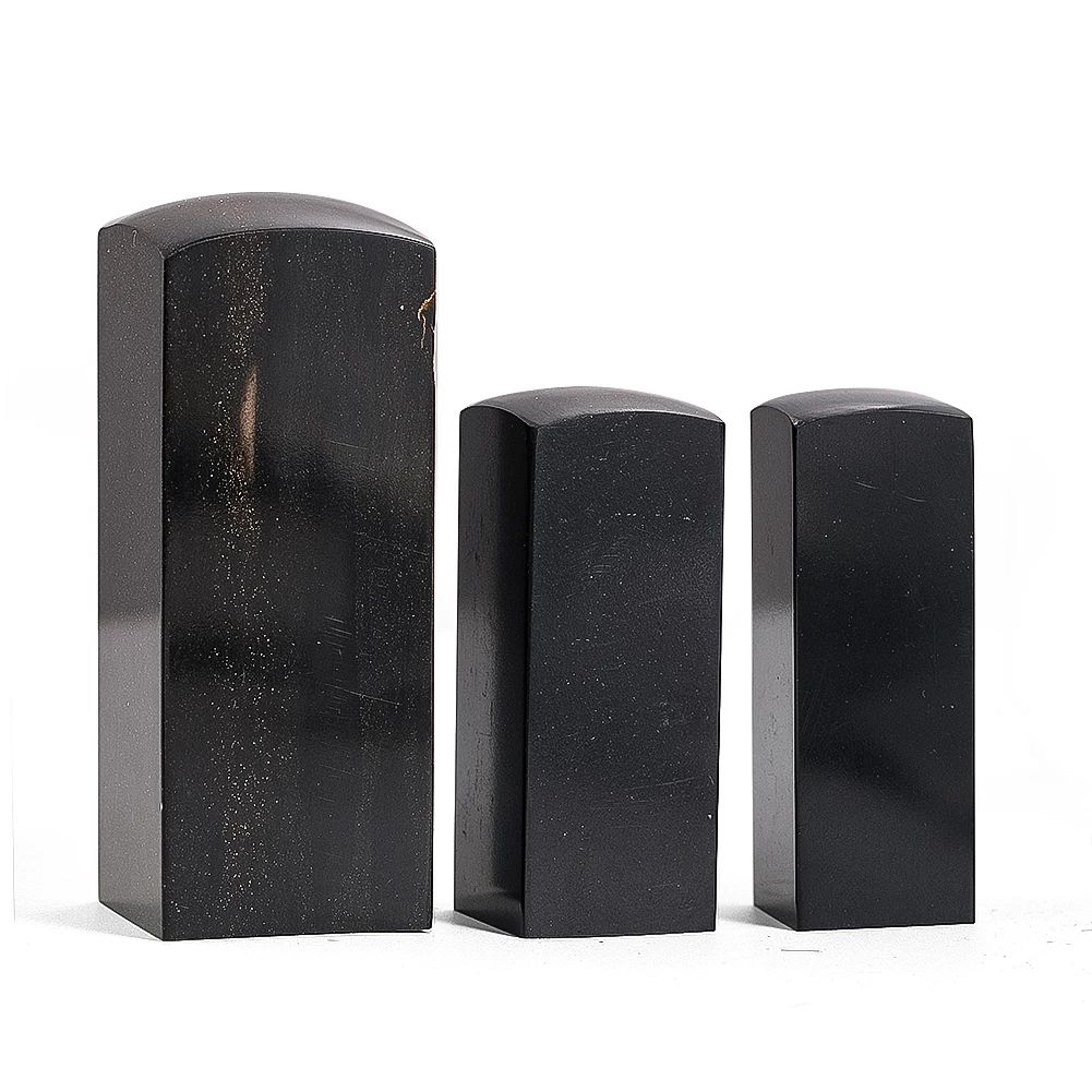 natural black buffalo horn craft blank – smooth diy seal material for carving, knife handles & handmade projects