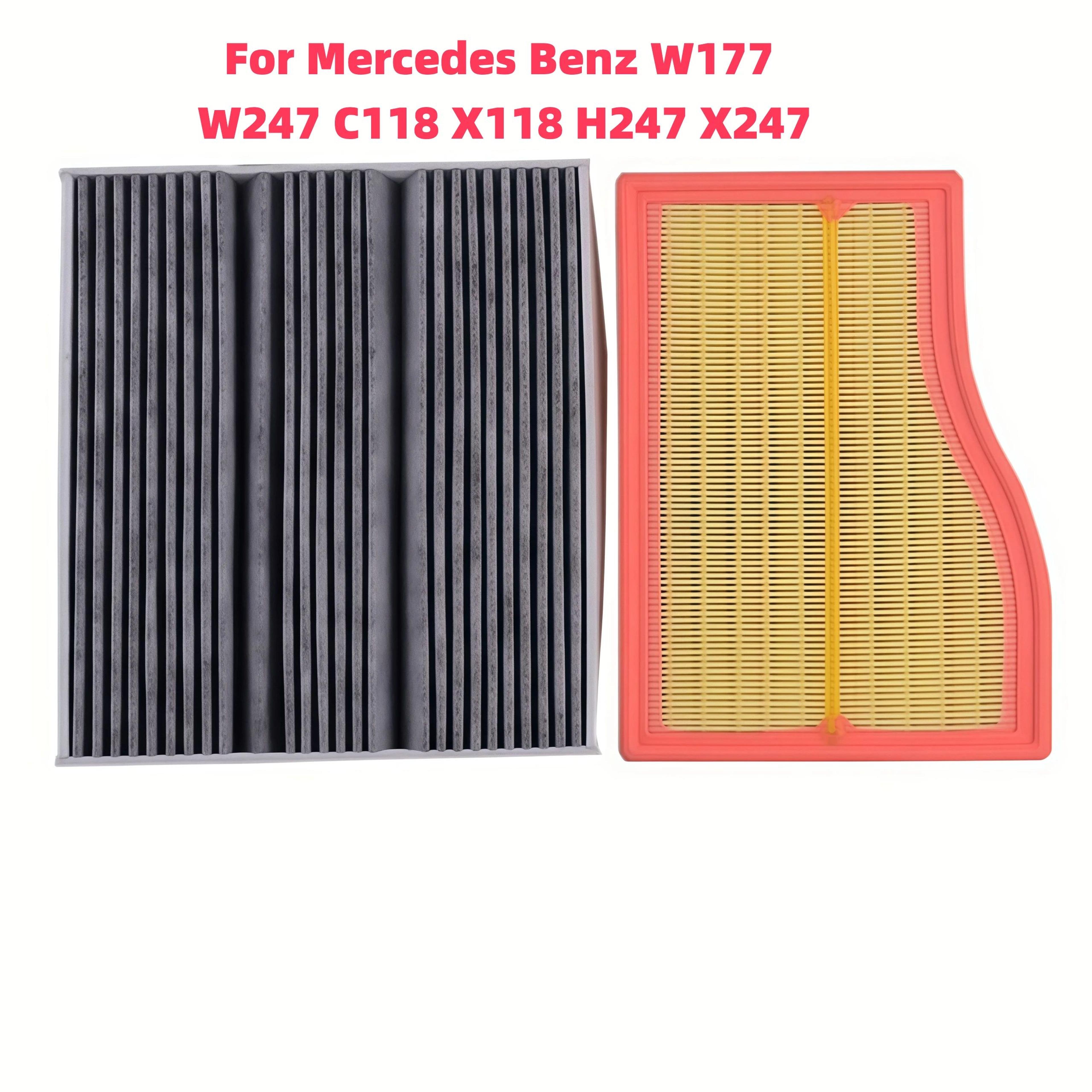 activated carbon cabin air filter & engine air filter set – mercedes-benz a b cla gla glb amg 2019-2024