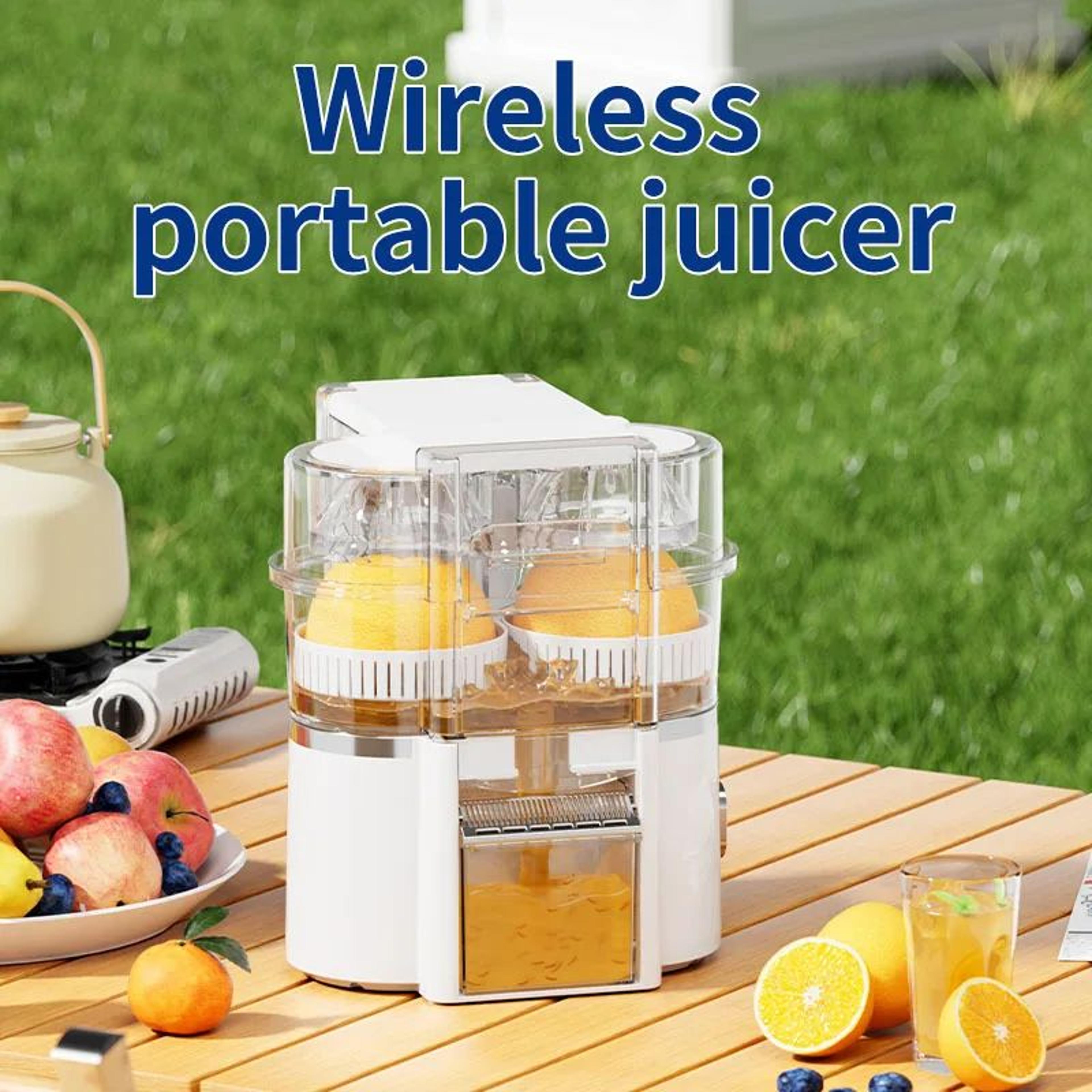 dual head electric orange juicer – stainless steel citrus juicer machine with cleaning brush