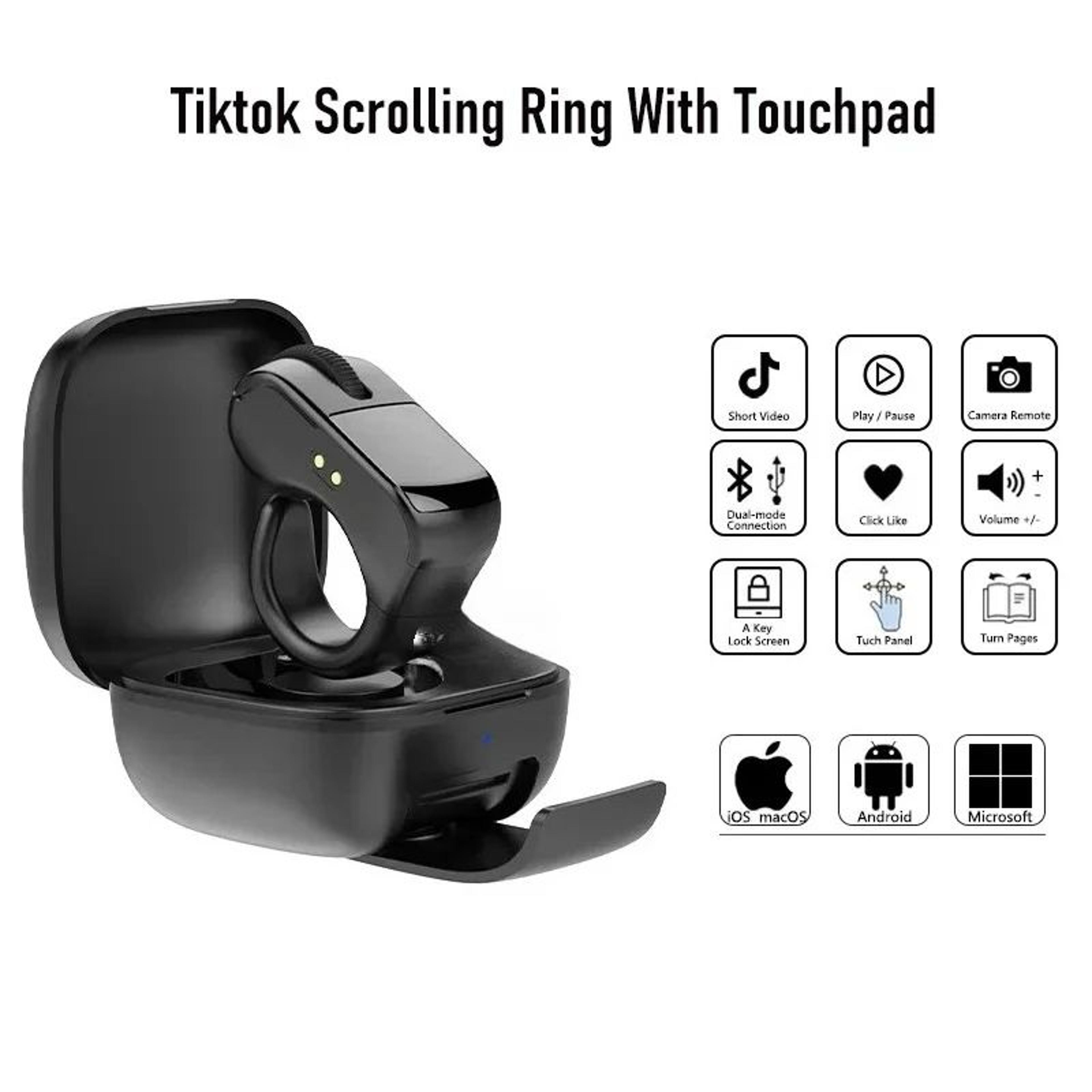 bluetooth mini ring mouse remote – rechargeable wireless selfie & presentation controller