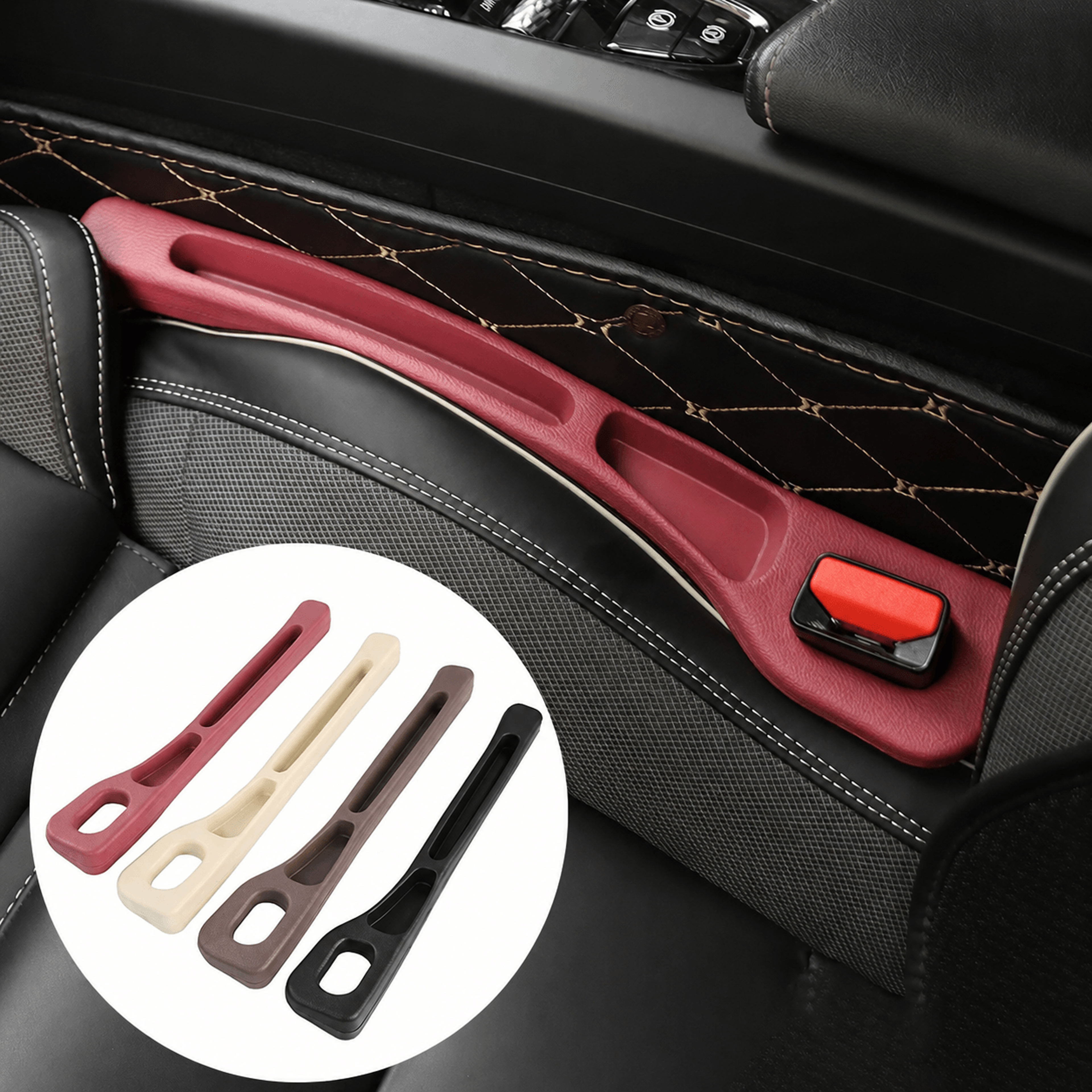universal car seat gap filler strips for kia ceed, sportage, sorento & more – leak proof seat gap organizer protector